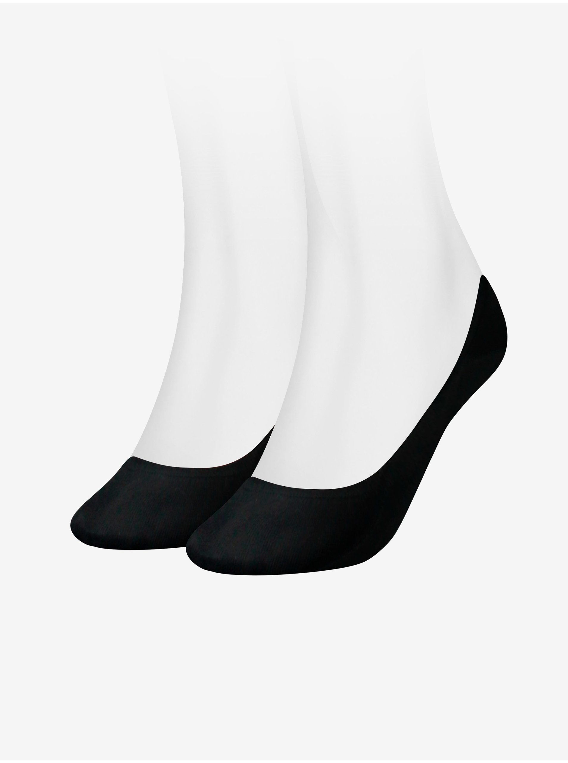Levně Sada dvou černých dámských ponožek Tommy Hilfiger