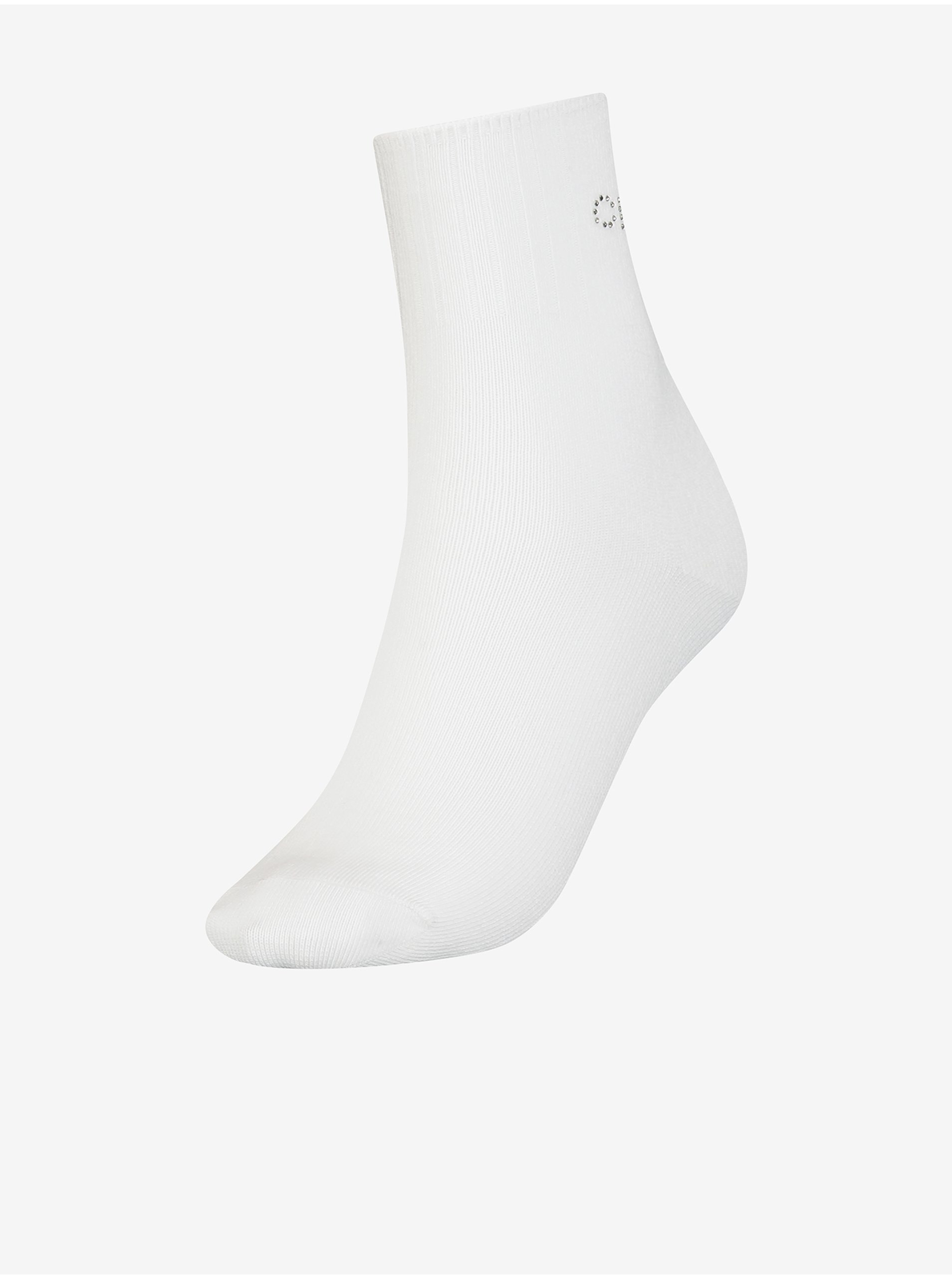 Levně Bílé dámské ponožky Calvin Klein Underwear