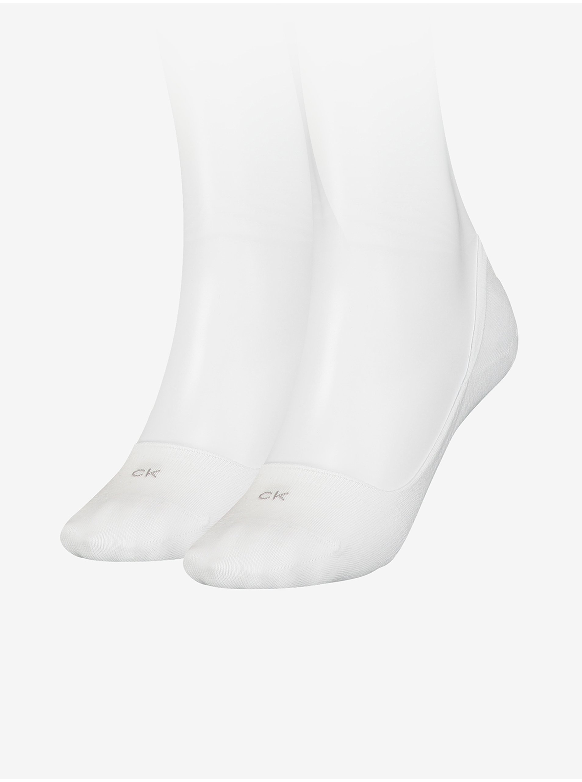 E-shop Sada dvou párů bílých dámských ponožek Calvin Klein Underwear