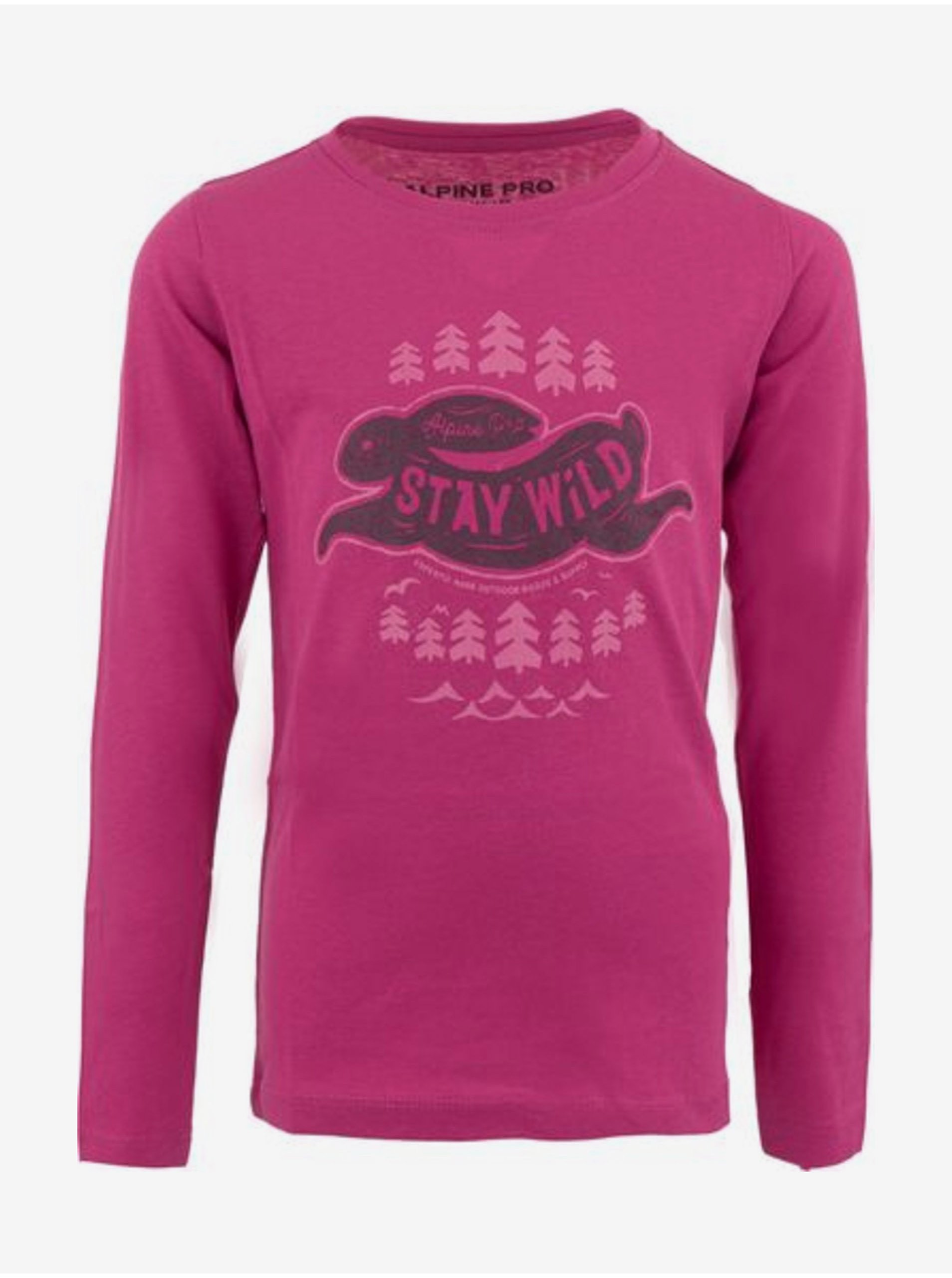 E-shop Růžové holčičí bavlněné tričko ALPINE PRO KIAMO