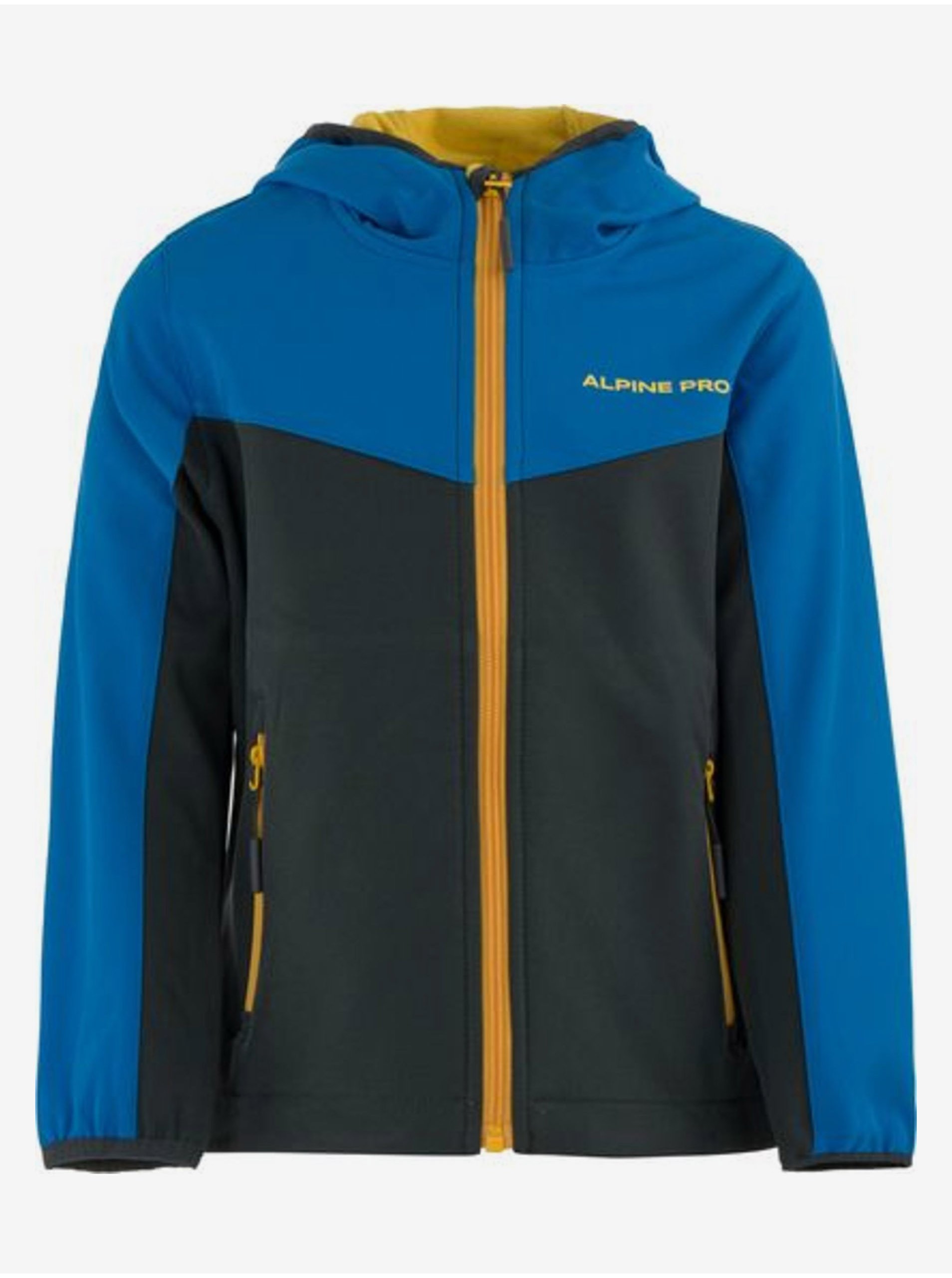 Levně Modro-černá dětská lyžařská bunda ALPINE PRO HOLDO