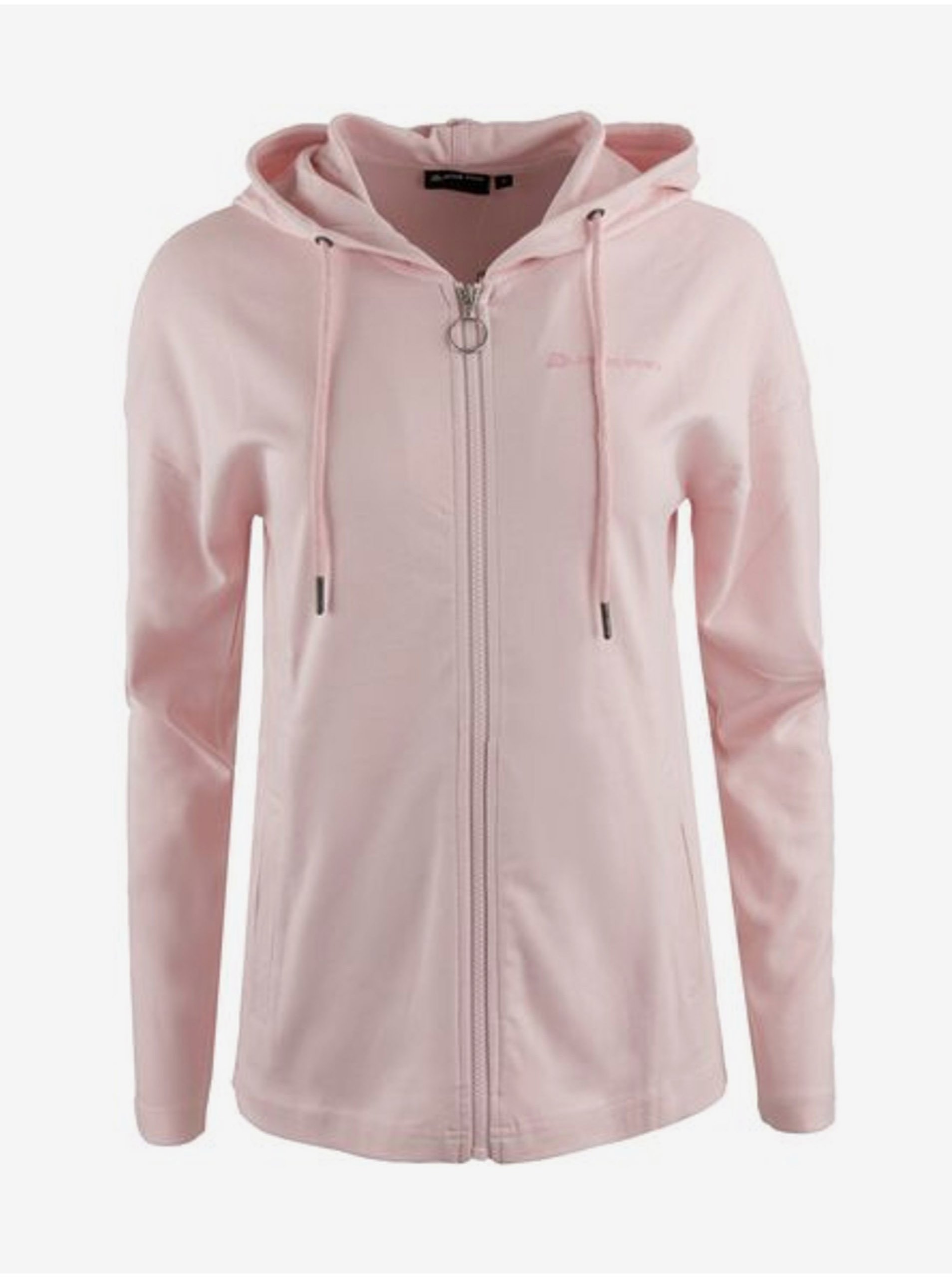 E-shop Růžová dámská mikina na zip s kapucí ALPINE PRO DEGREVA