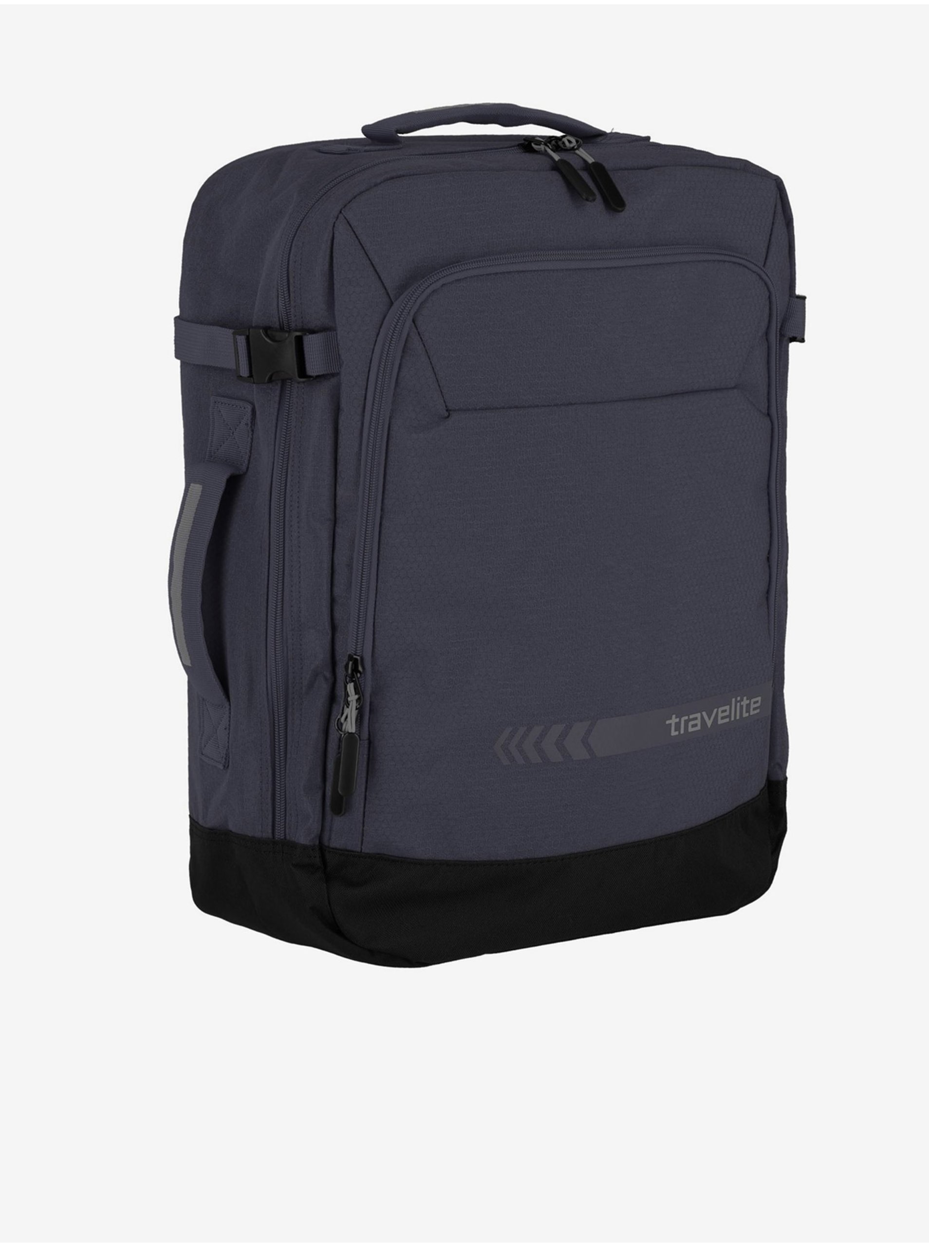 Levně Šedý unisex cestovní batoh Travelite Kick Off Multibag Backpack Anthracite