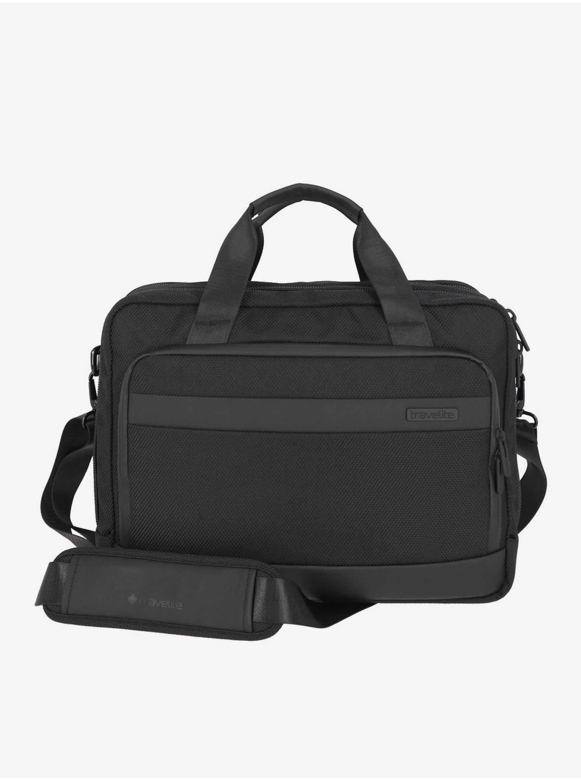 Levně Černá pánská taška Travelite Meet Laptop Bag Black