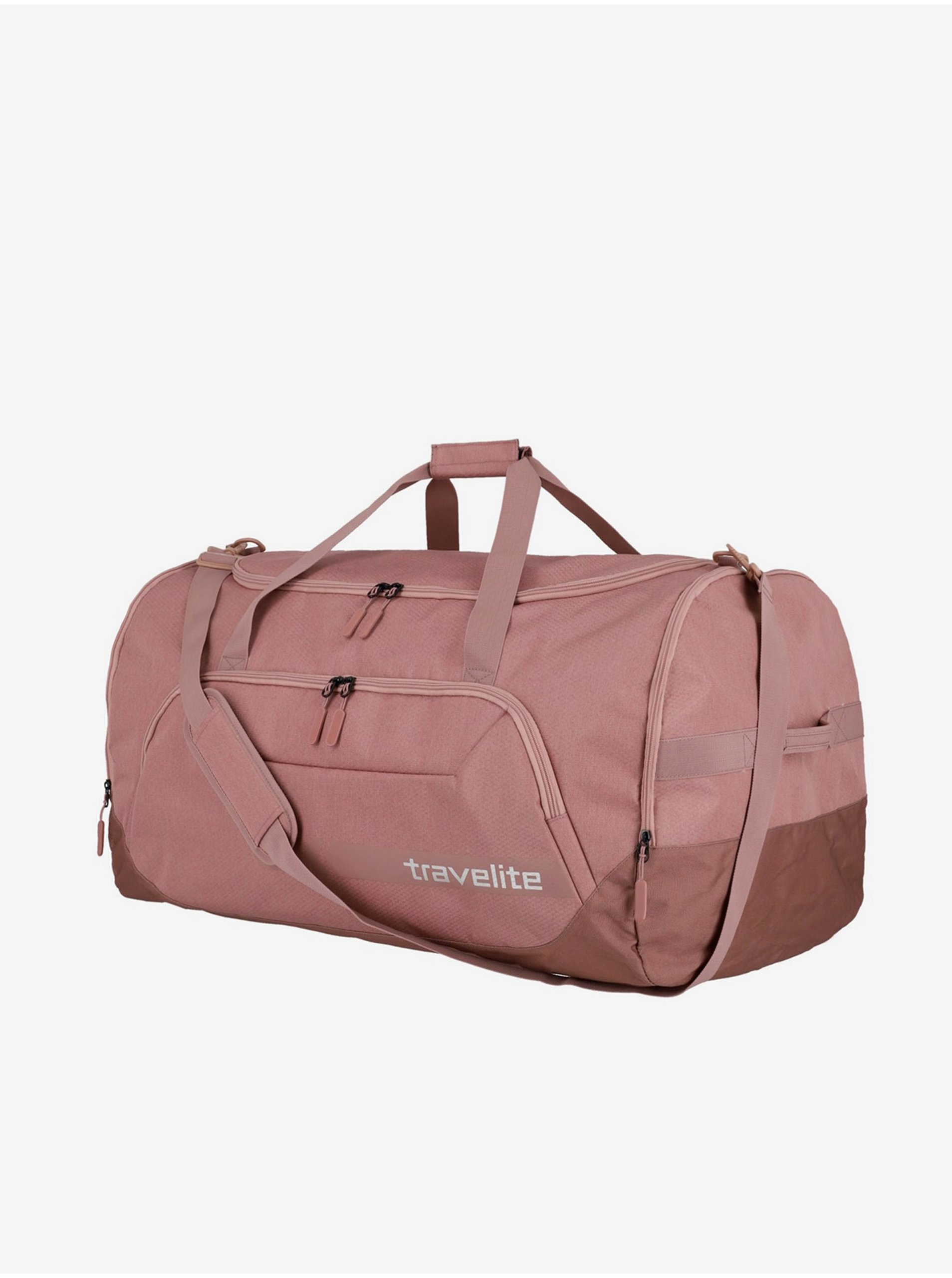 Levně Růžová cestovní taška Travelite Kick Off Duffle XL Rosé