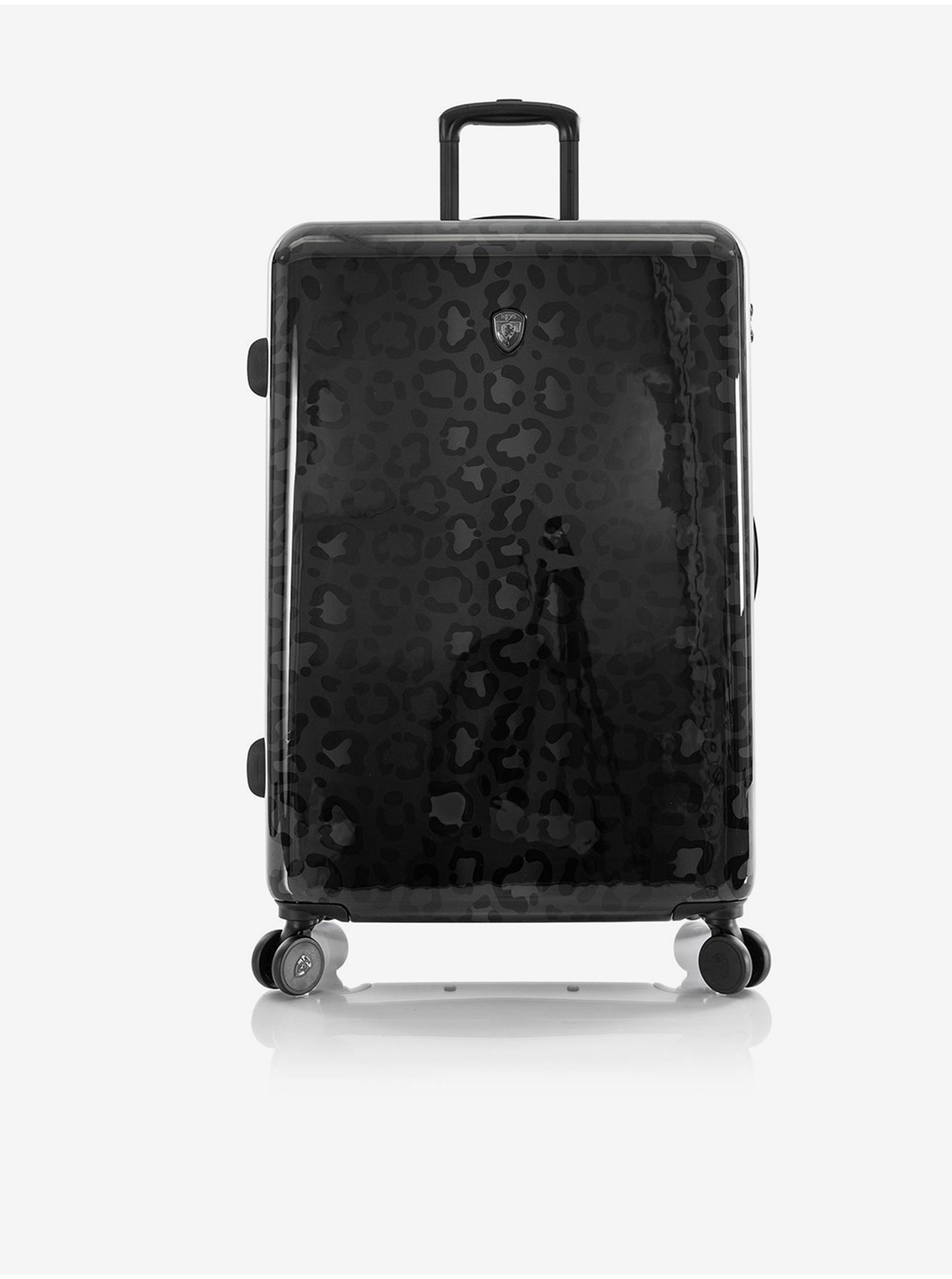 Levně Černý vzorovaný cestovní kufr Heys Black Leopard L