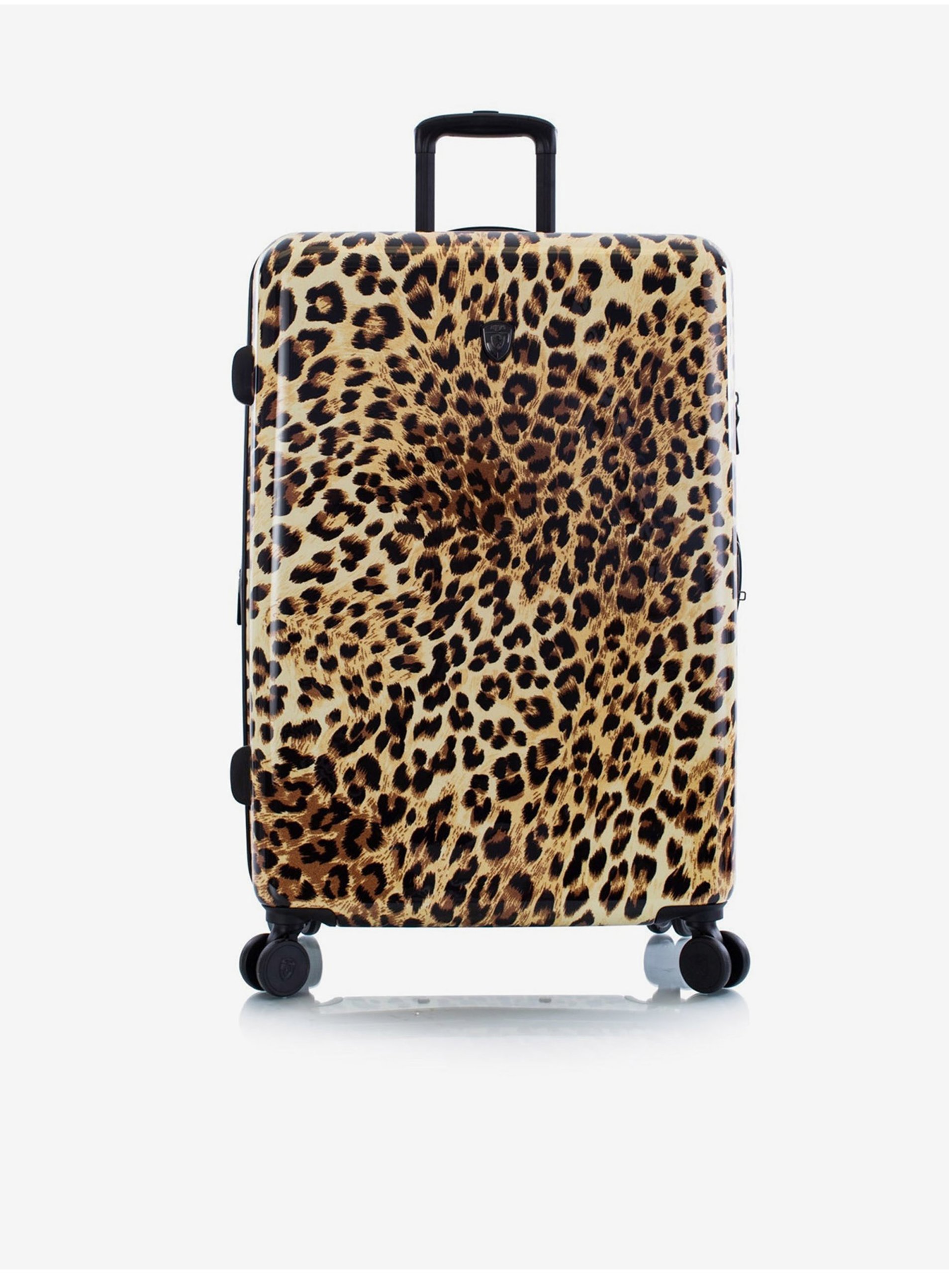 Levně Černo-hnědý vzorovaný cestovní kufr Heys Brown Leopard L