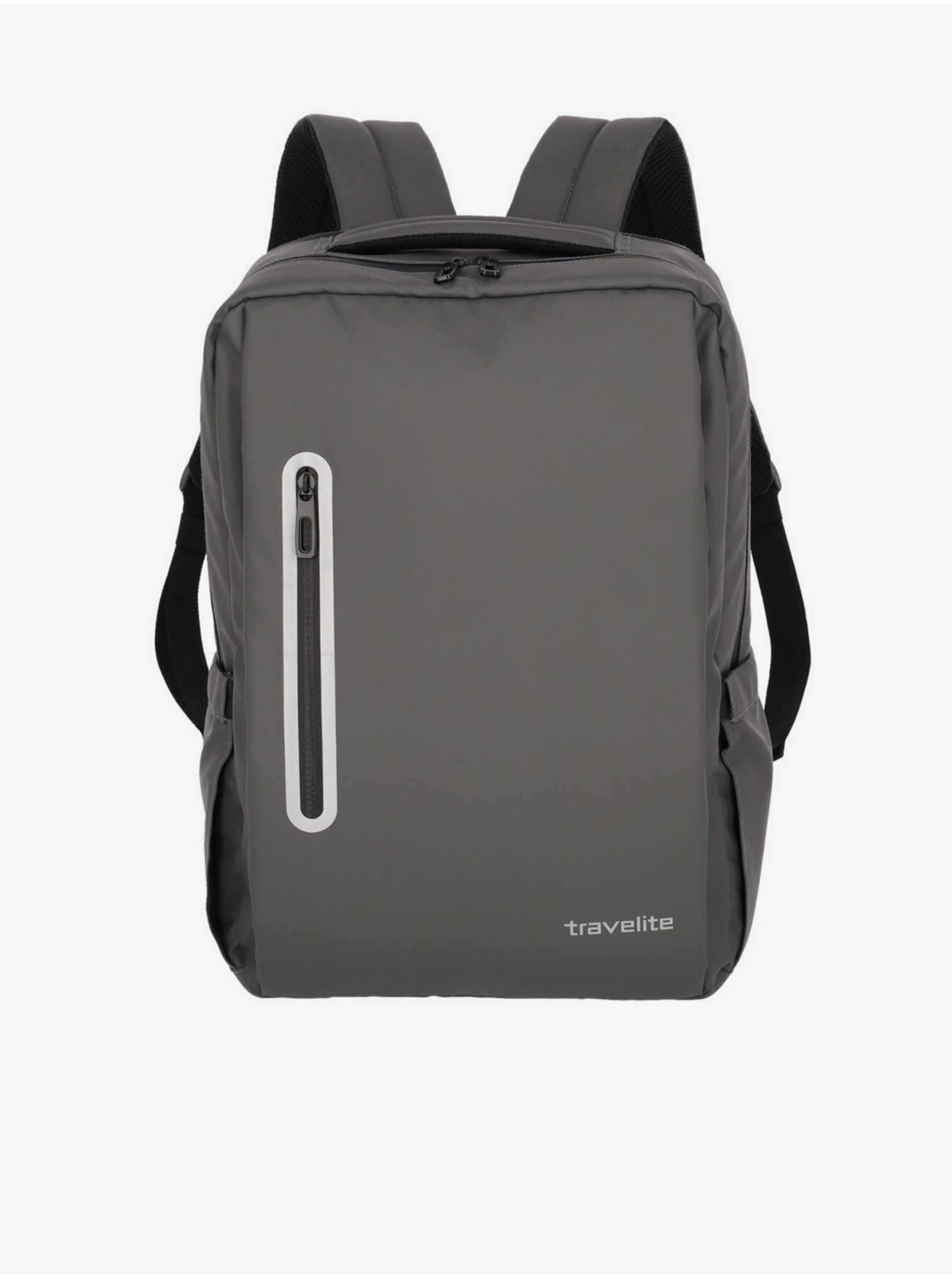 Levně Tmavě šedý batoh Travelite Basics Boxy backpack Anthracite