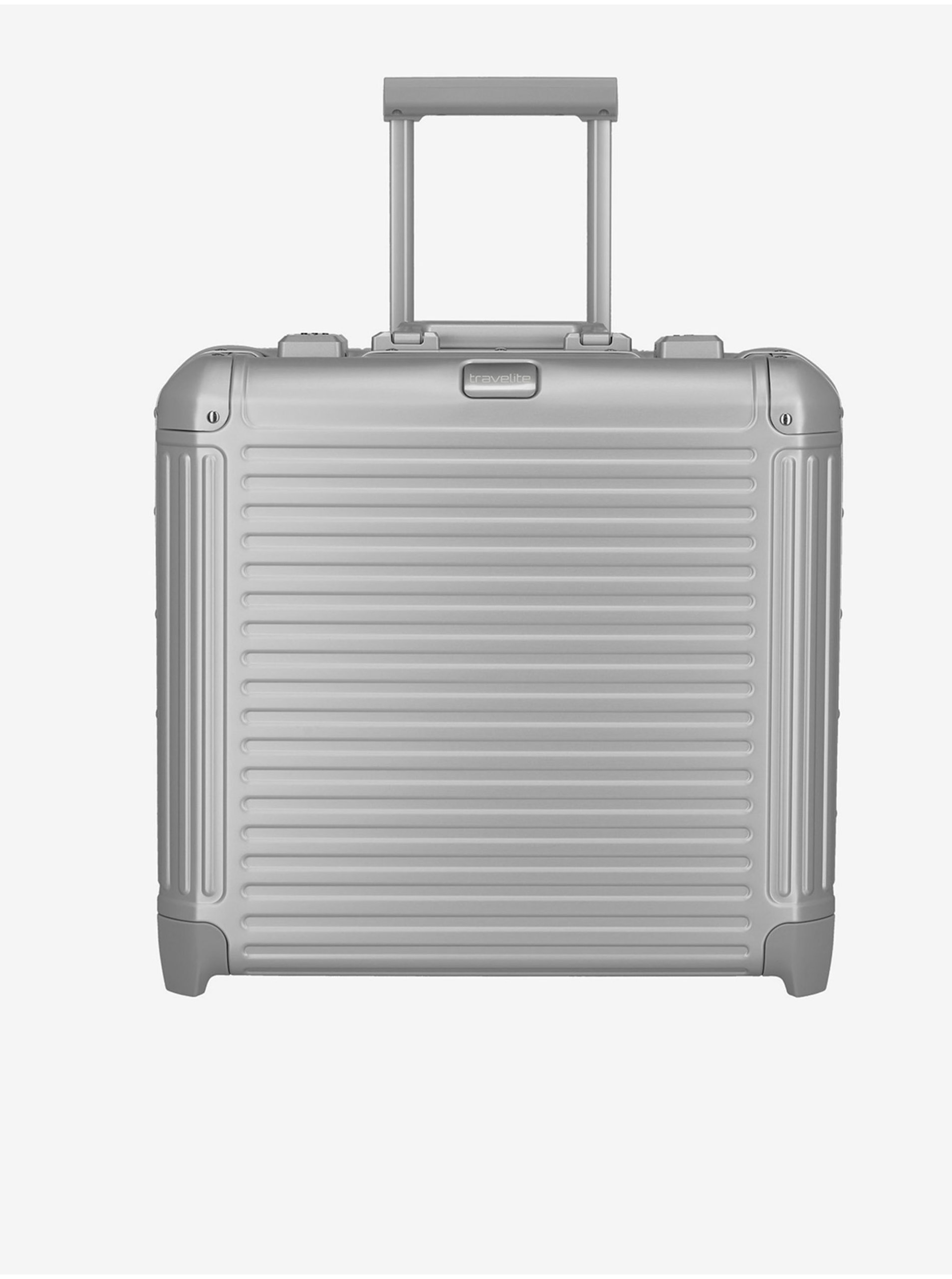 Levně Cestovní kufr v stříbrné barvě Travelite Next Business wheeler Silver