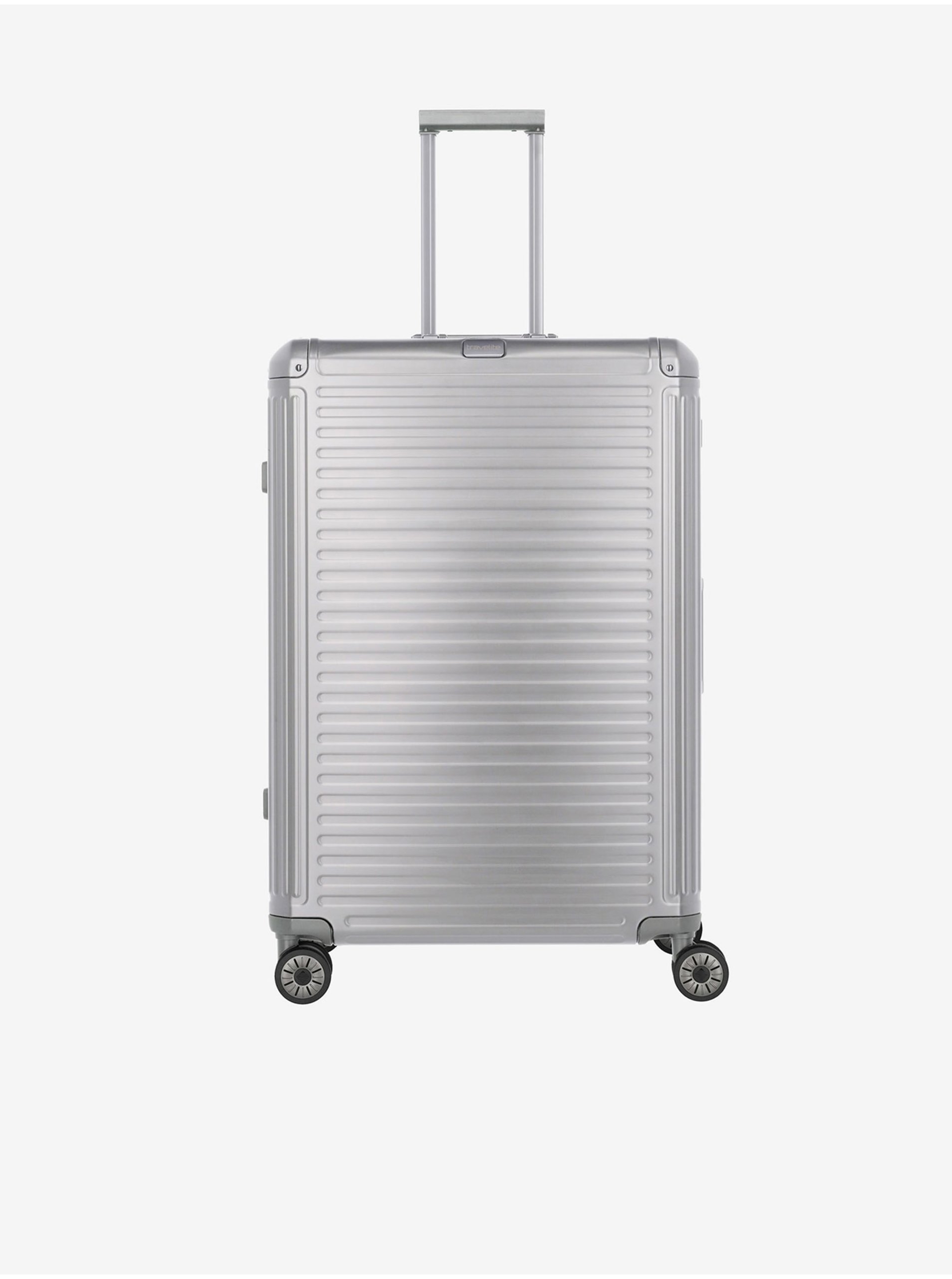 Levně Cestovní kufr v stříbrné barvě Travelite Next 4w L Silver