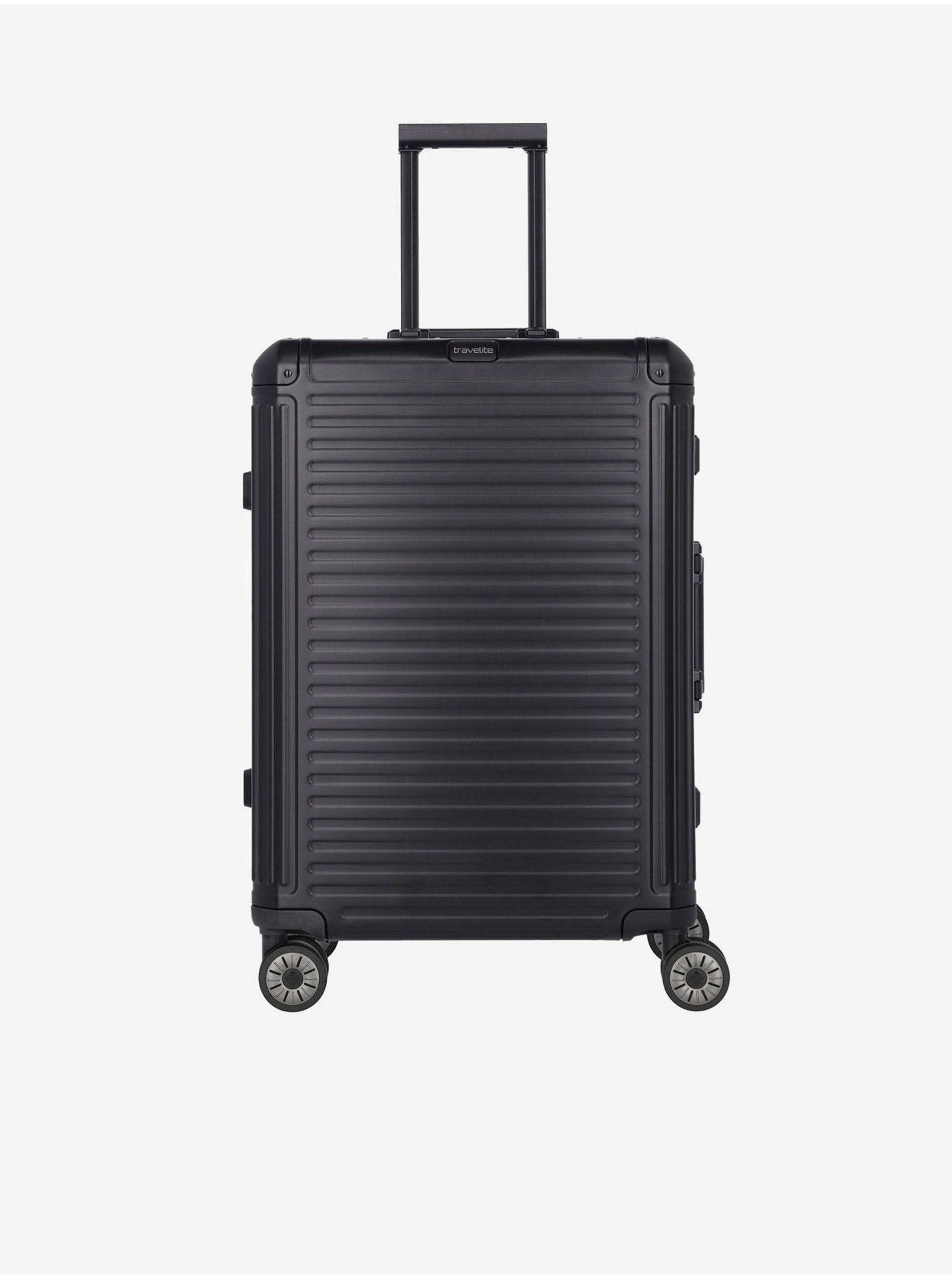 Levně Černý cestovní kufr Travelite Next 4w M Black