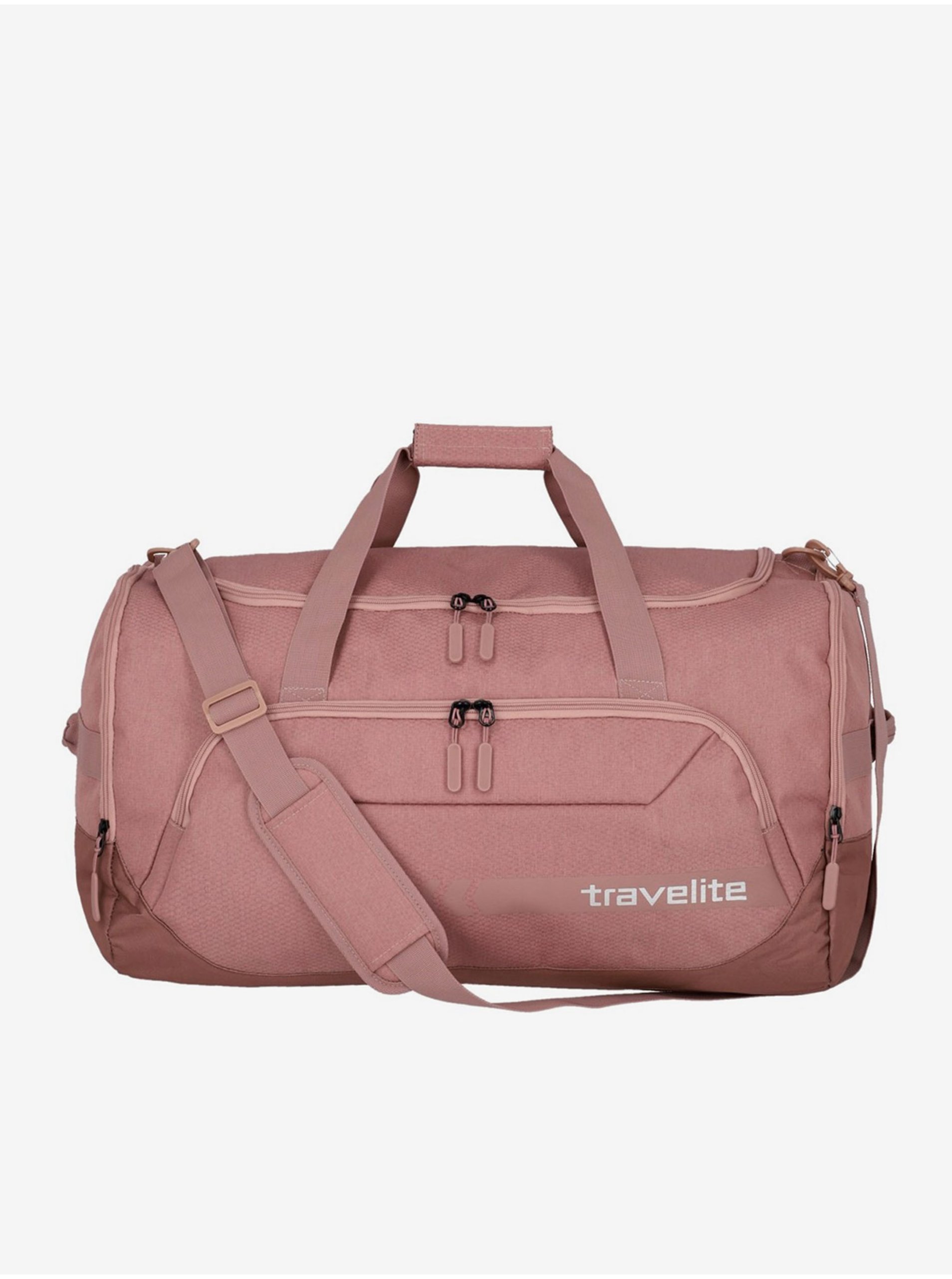 Levně Růžová cestovní taška Travelite Kick Off Duffle L Rosé