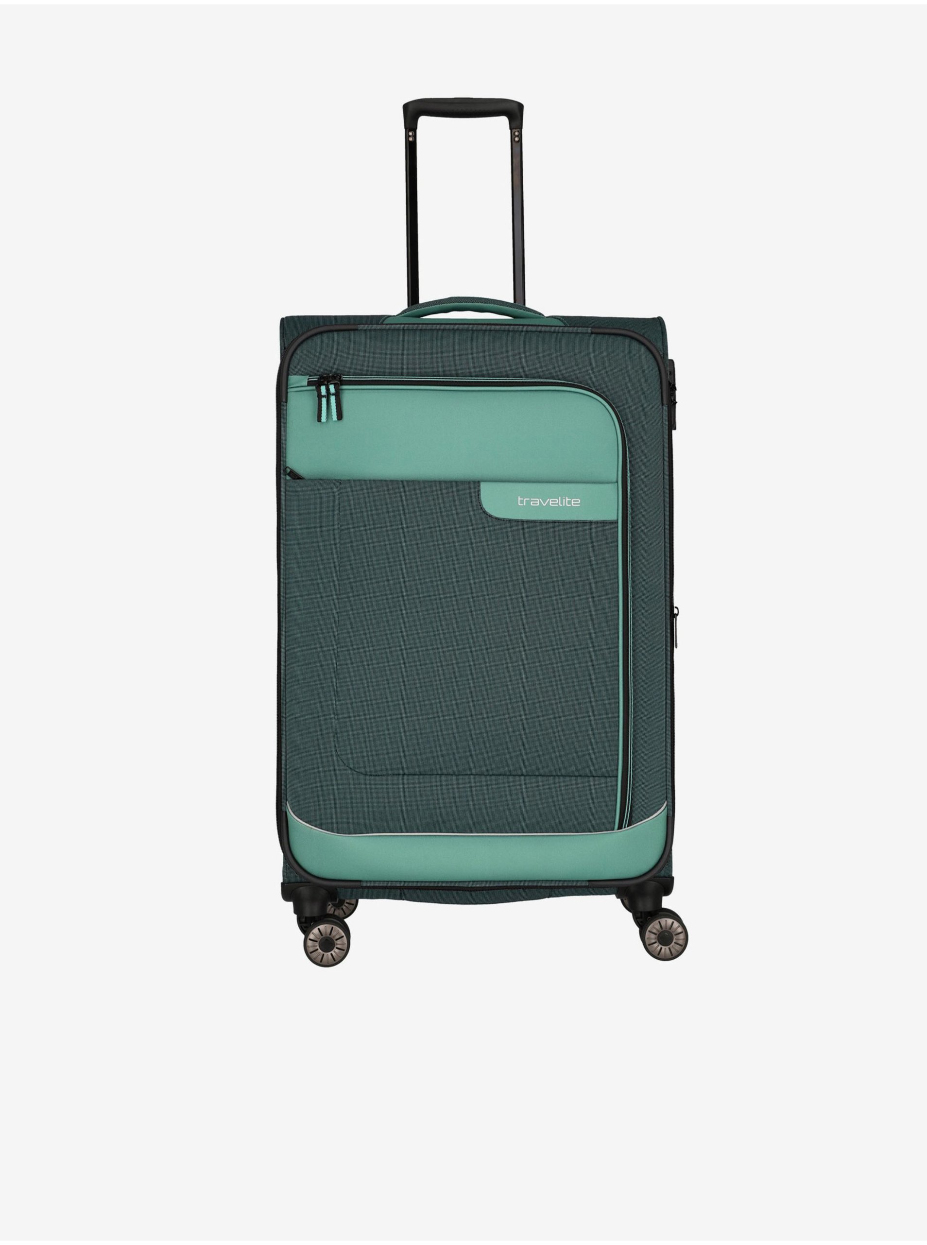 Levně Zelený cestovní kufr Travelite Viia 4w L