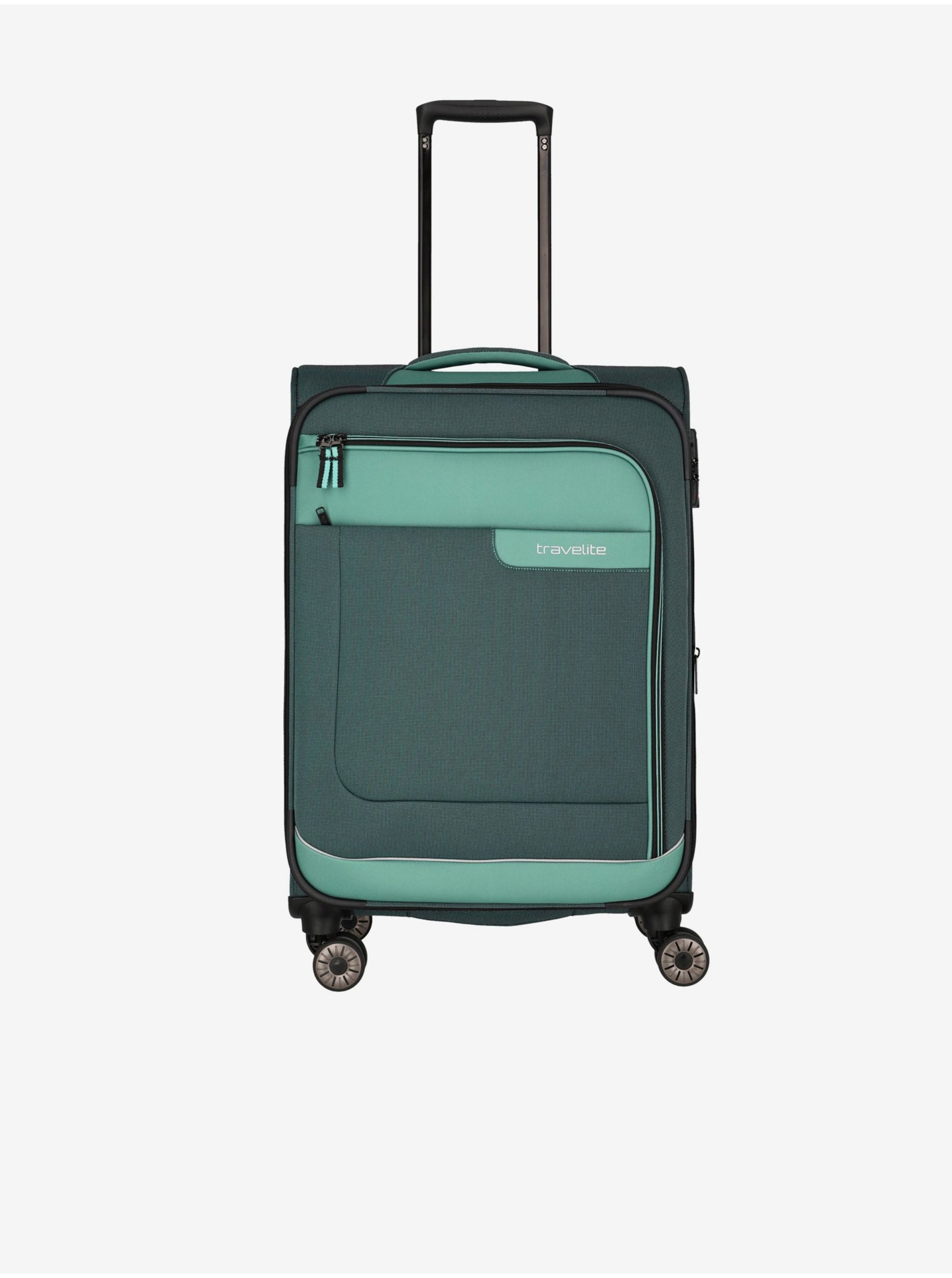 Levně Zelený cestovní kufr Travelite Viia 4w M