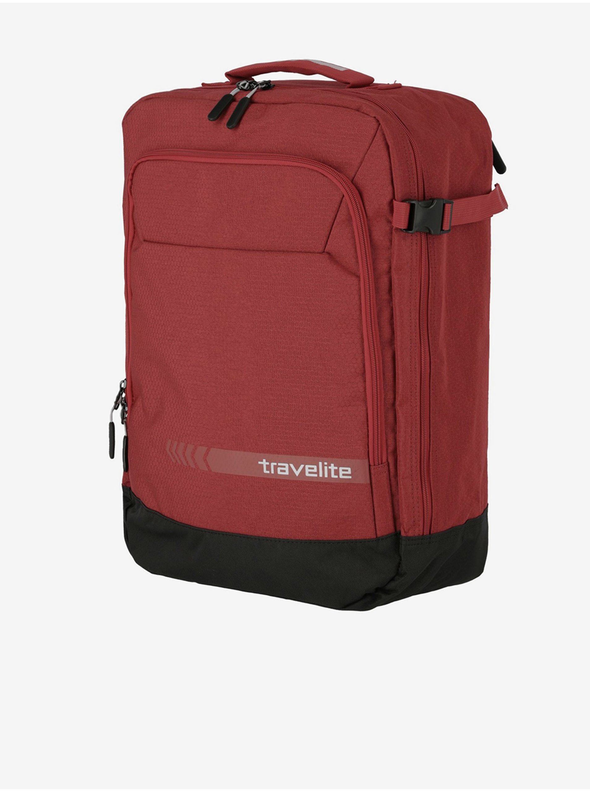 Levně Červený unisex cestovní batoh Travelite Kick Off Multibag Backpack Red