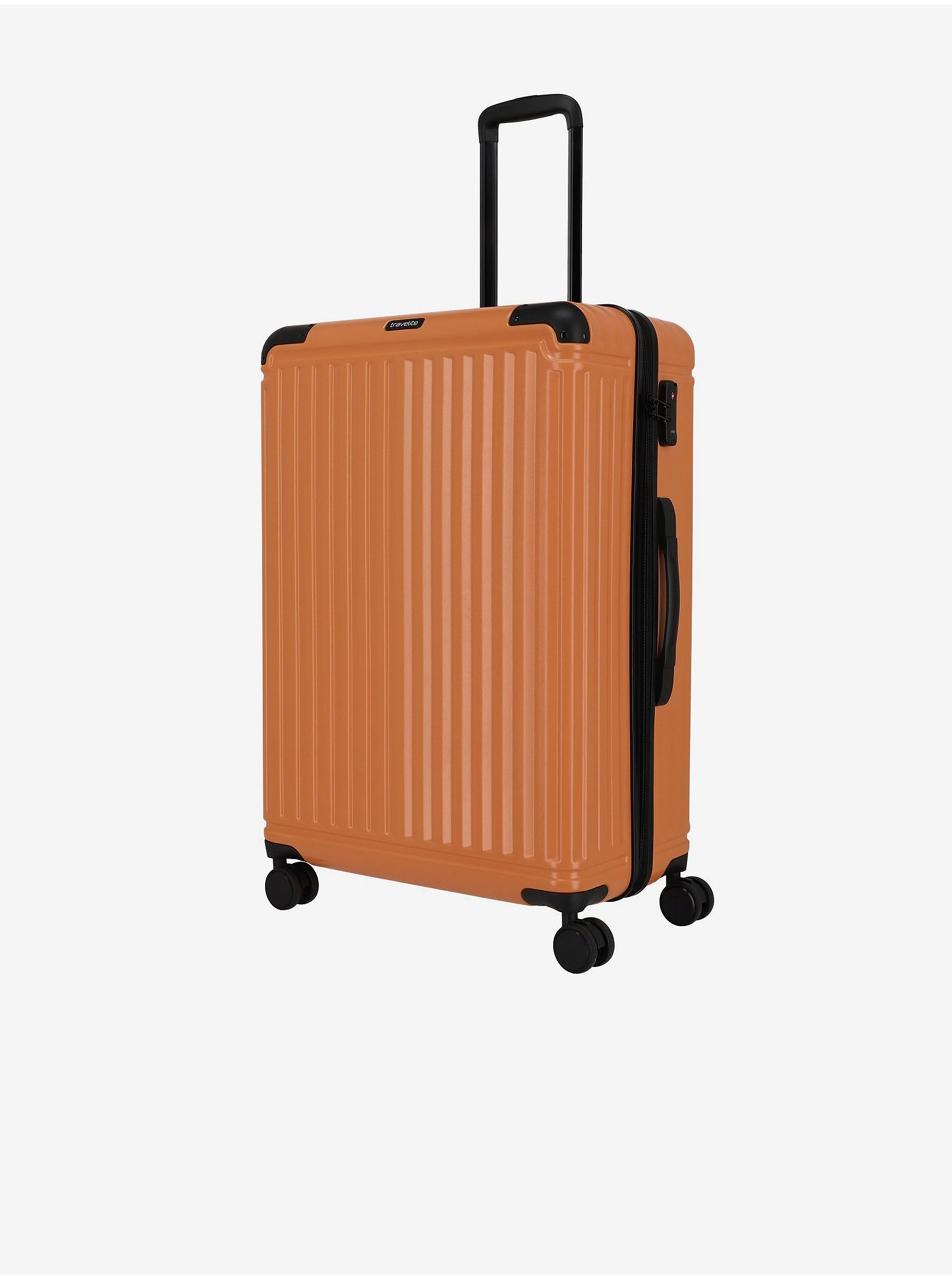 Levně Oranžový cestovní kufr Travelite Cruise 4w L Coral