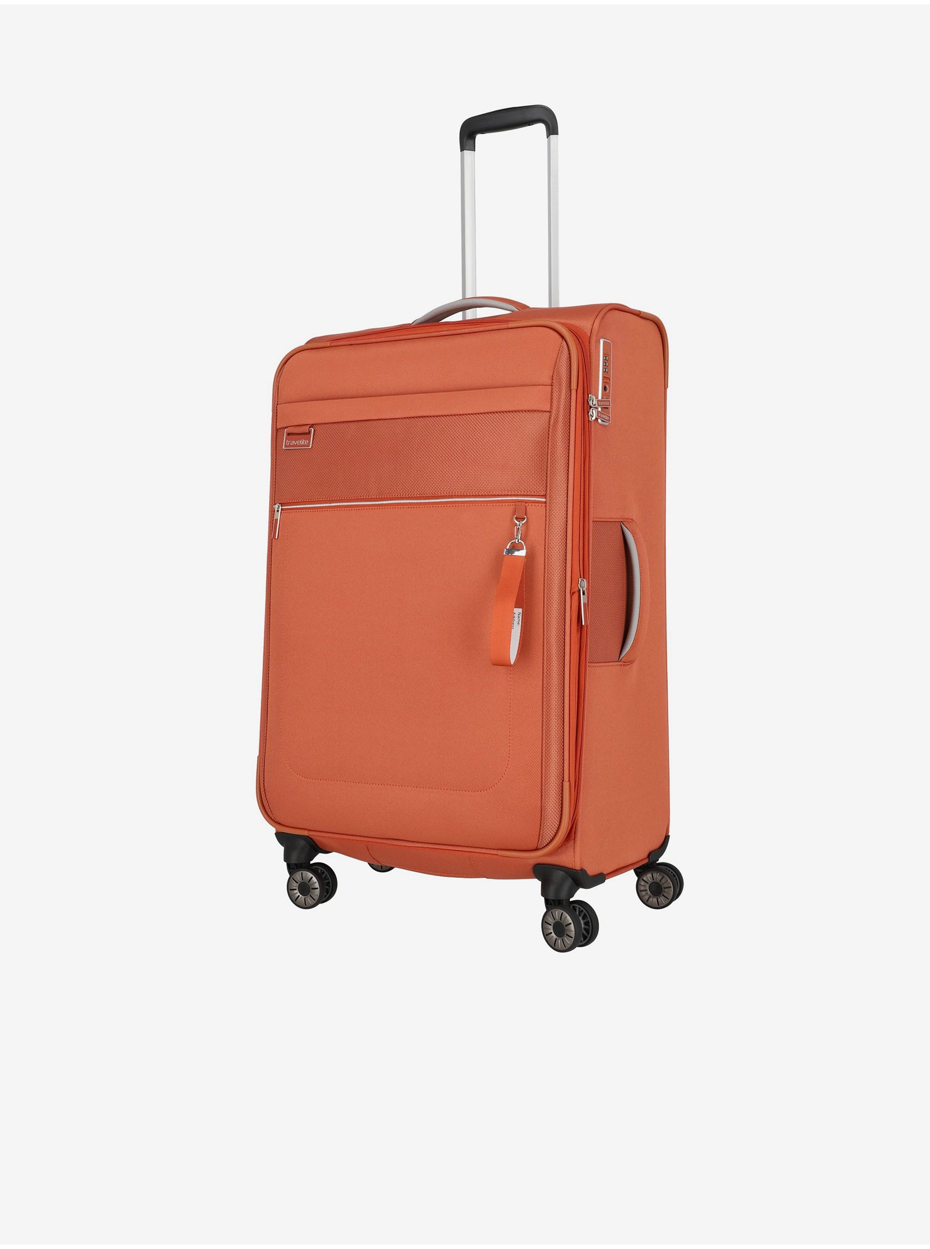 Levně Oranžový cestovní kufr Travelite Miigo 4w L Copper/chutney
