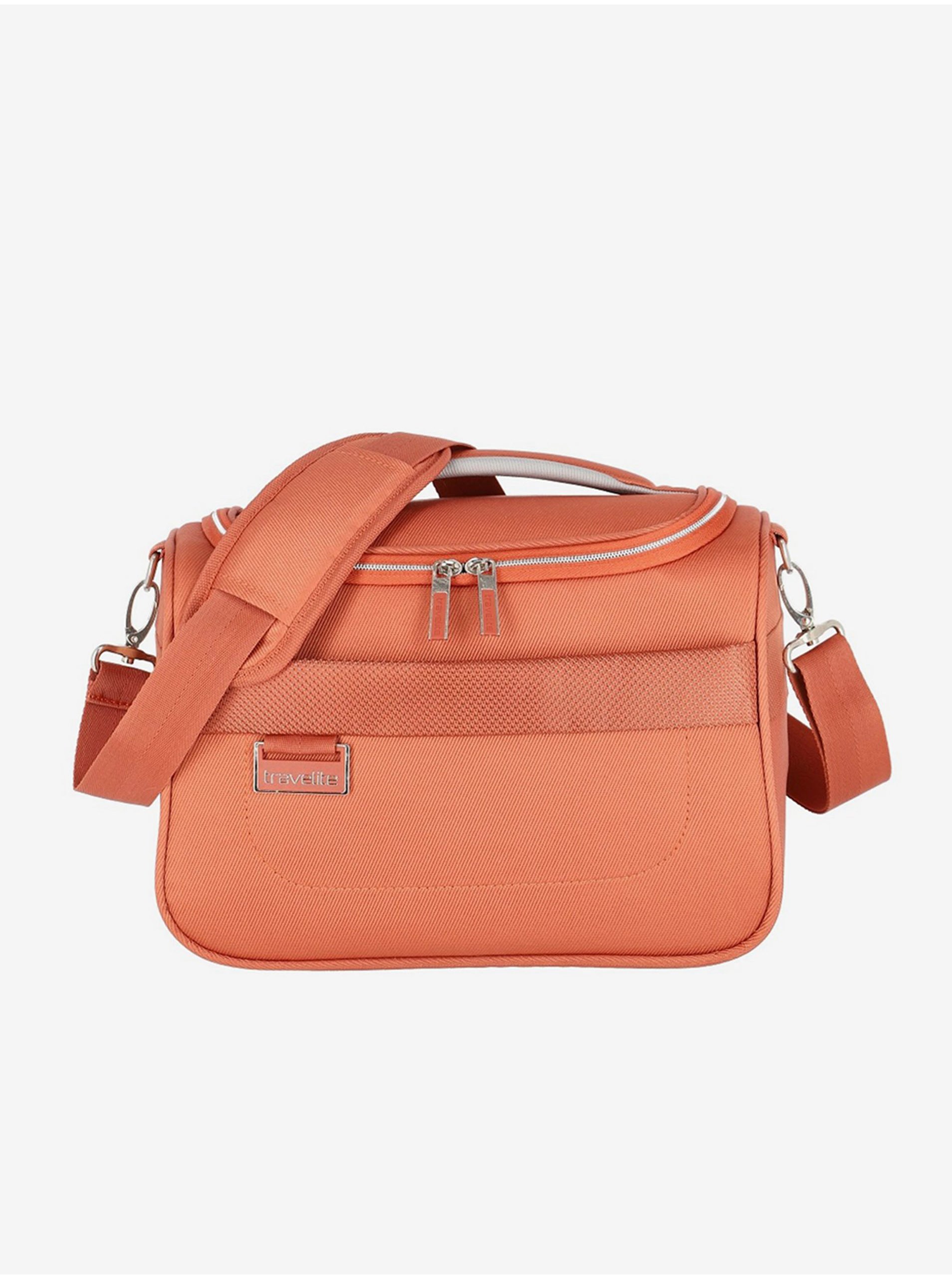Levně Oranžová dámská kosmetická taška Travelite Miigo Beauty case Copper/chutney
