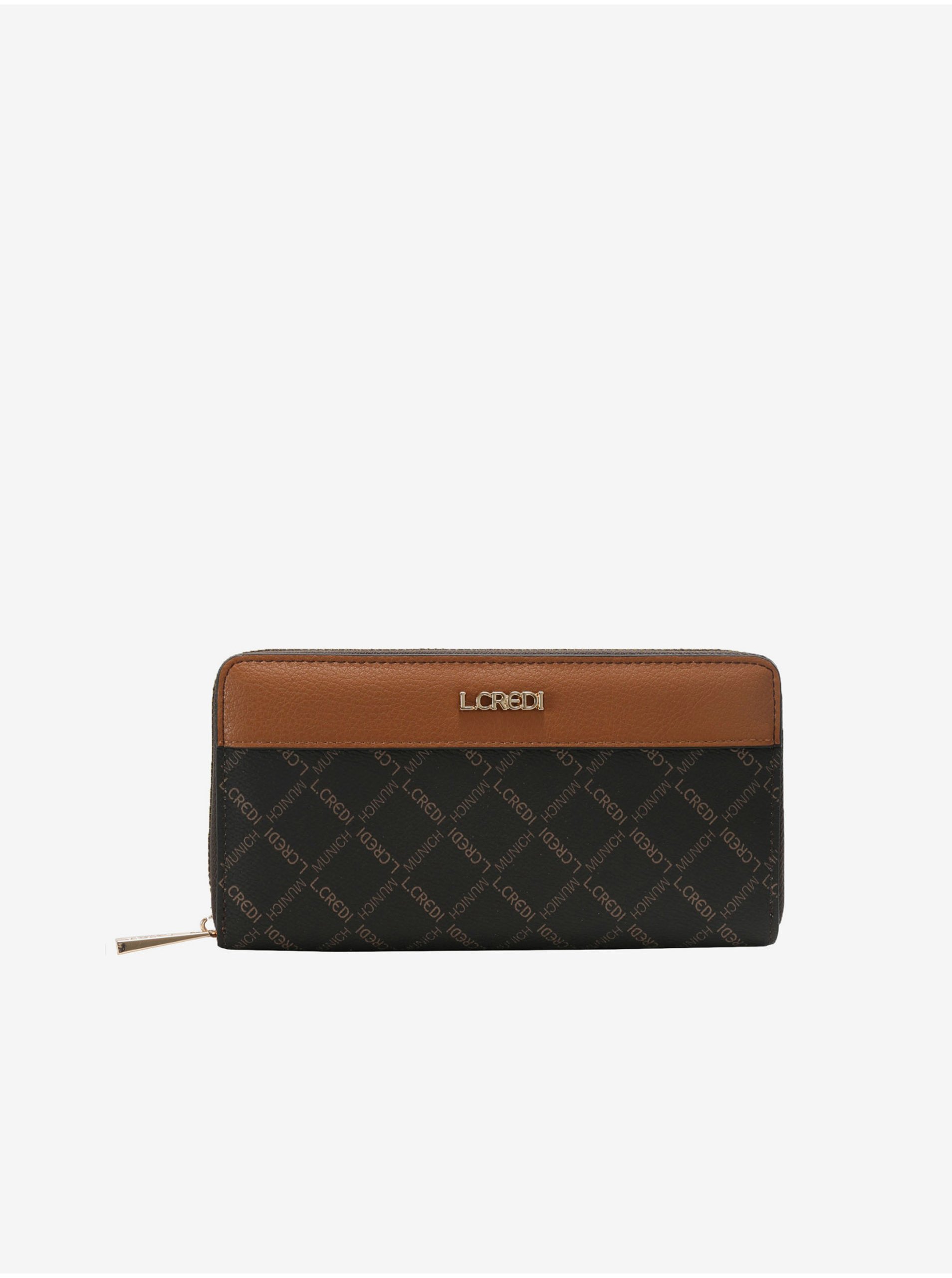 E-shop Hnedo-čierna dámska peňaženka L.CREDI Filiberta Wallet L Brown