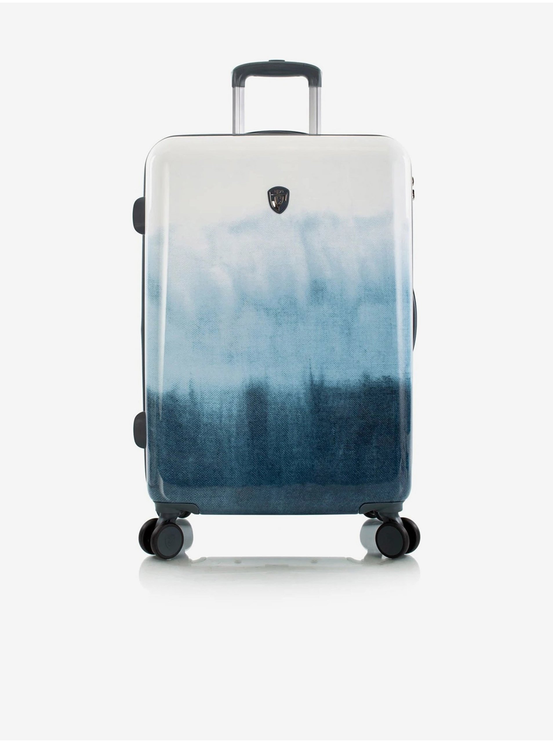 Levně Bílo-modrý cestovní kufr Heys Tie-Dye Blue M