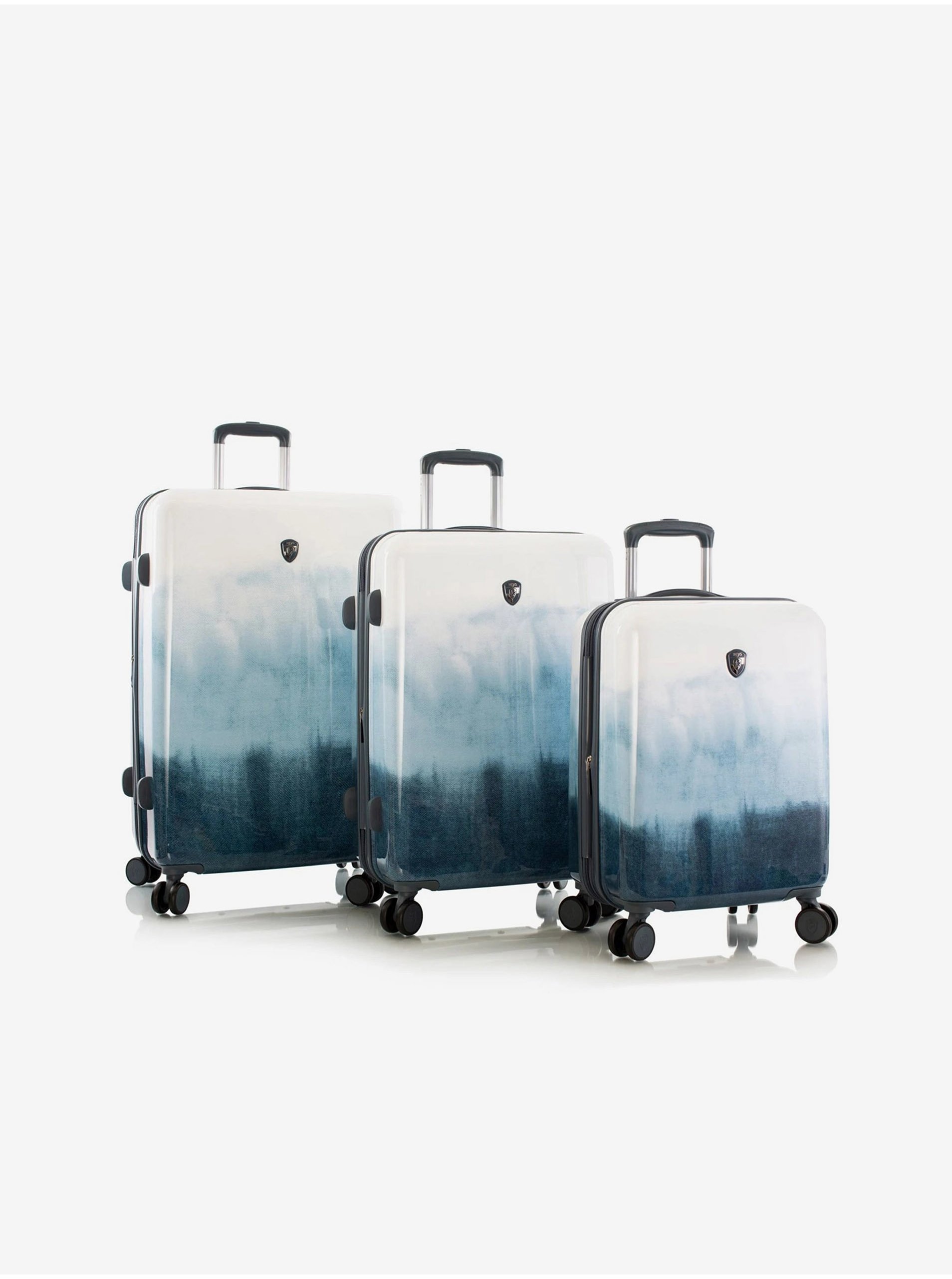 Levně Sada tří modrých cestovních kufrů Heys Tie-Dye Blue S,M,L