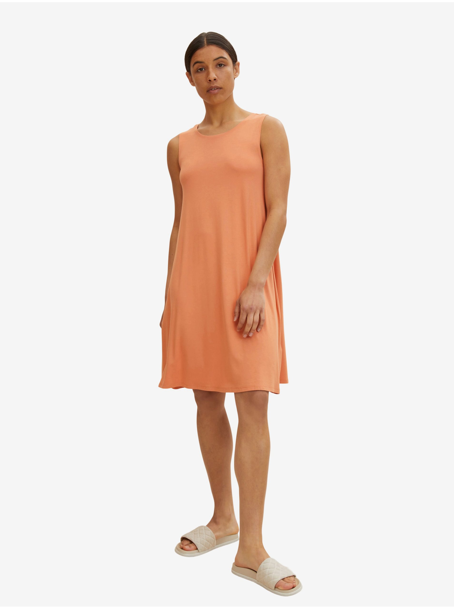 E-shop Oranžové dámske šaty Tom Tailor