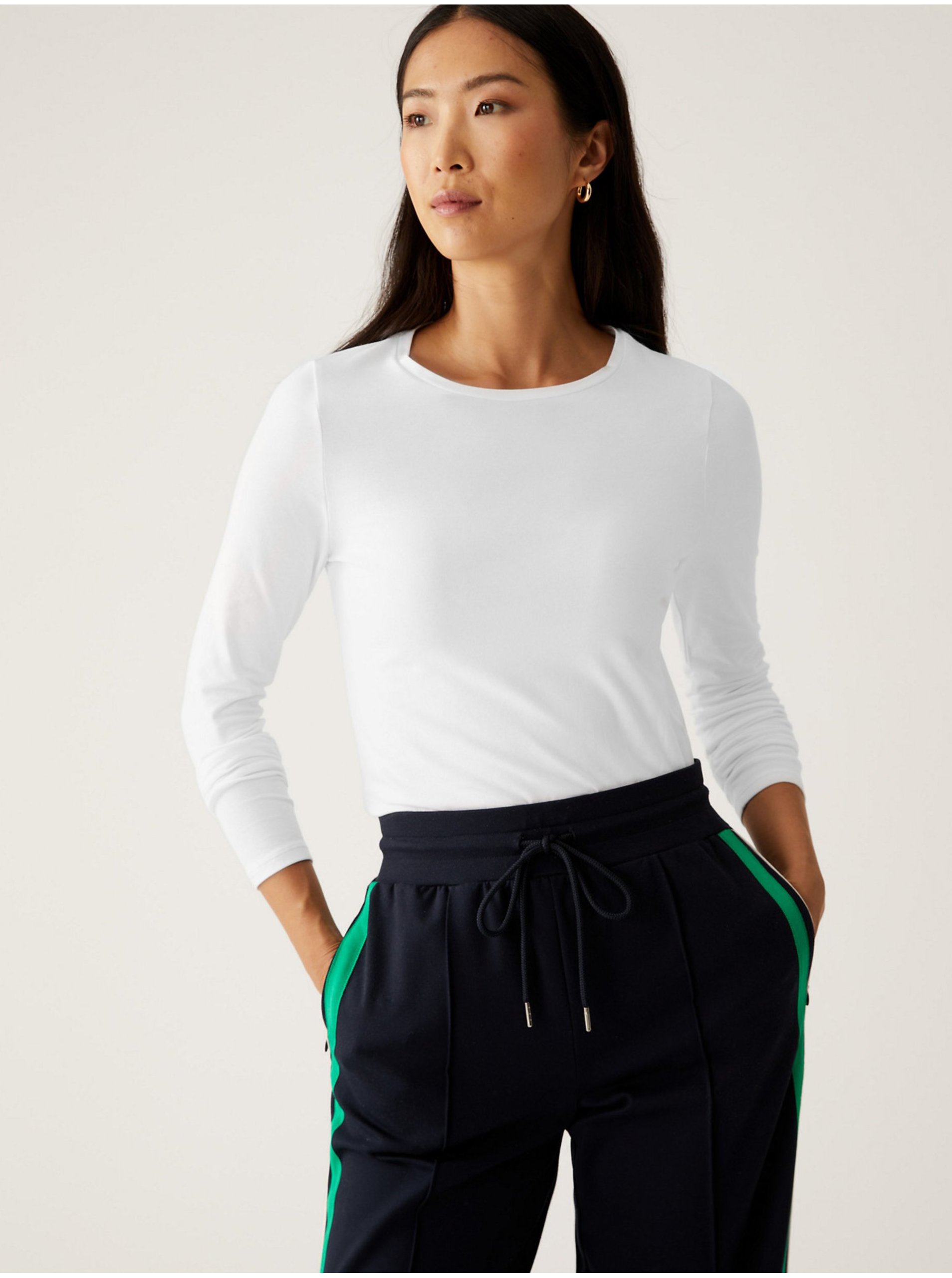 Lacno Basic tričká pre ženy Marks & Spencer - biela
