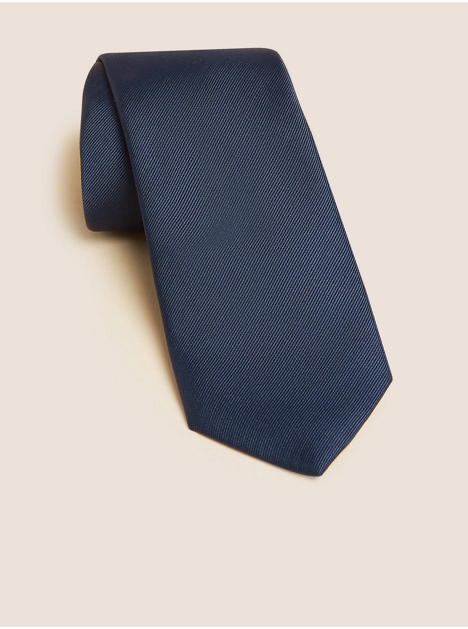 Levně Tmavě modrá pánská kravata Marks & Spencer