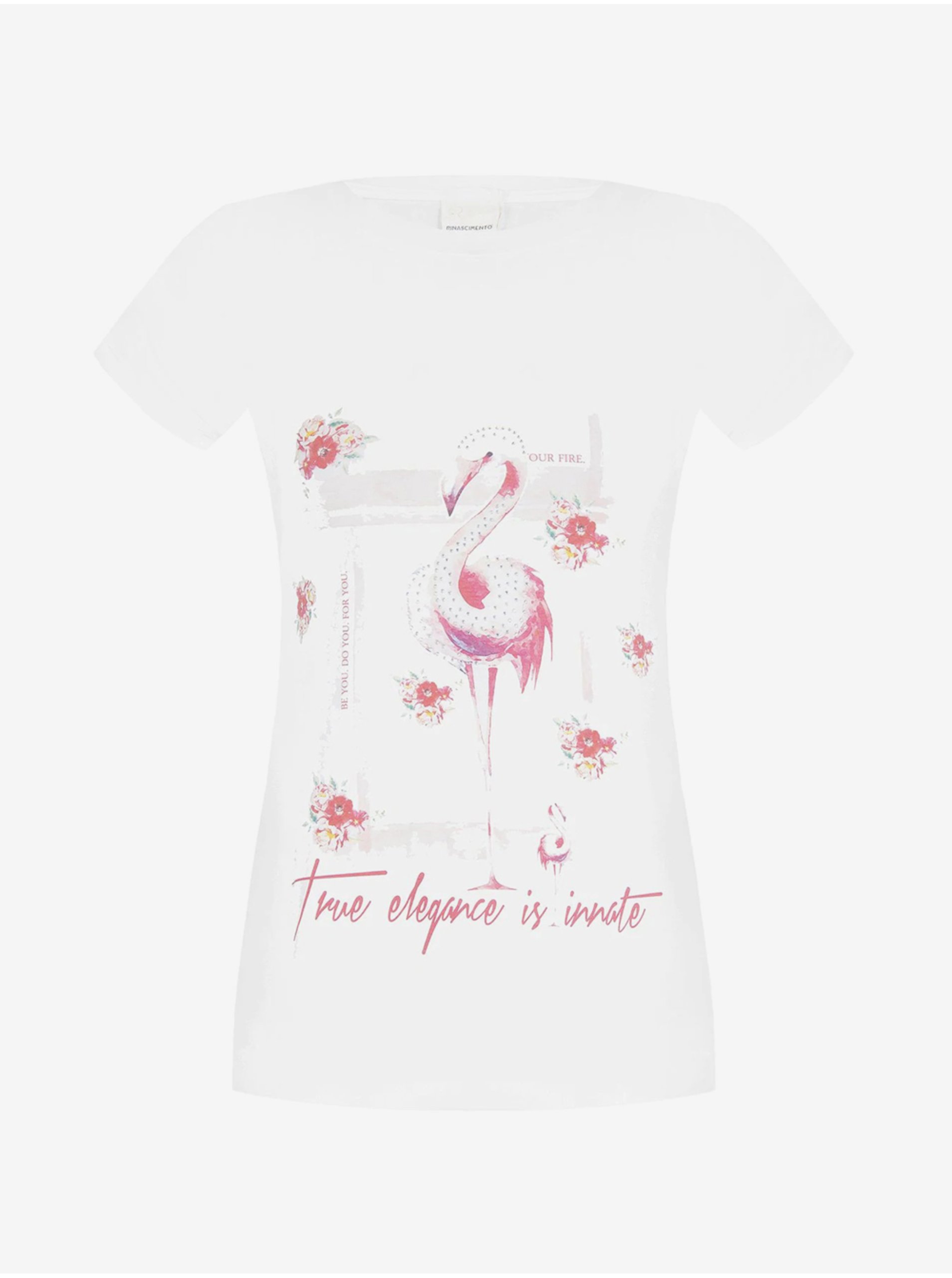 E-shop Bílé dámské tričko s potiskem Rinascimento