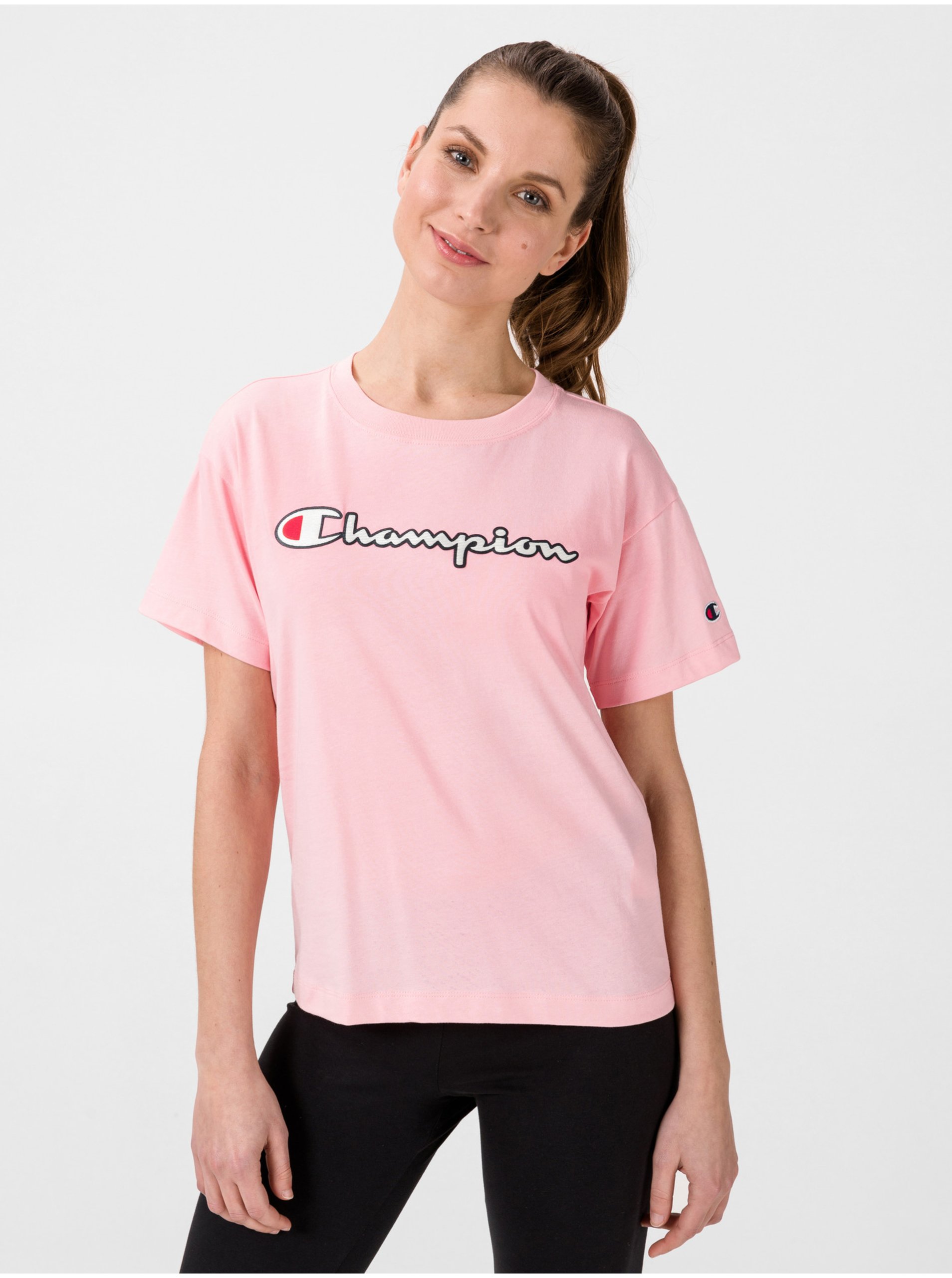 E-shop Tričká s krátkym rukávom pre ženy Champion - ružová, béžová