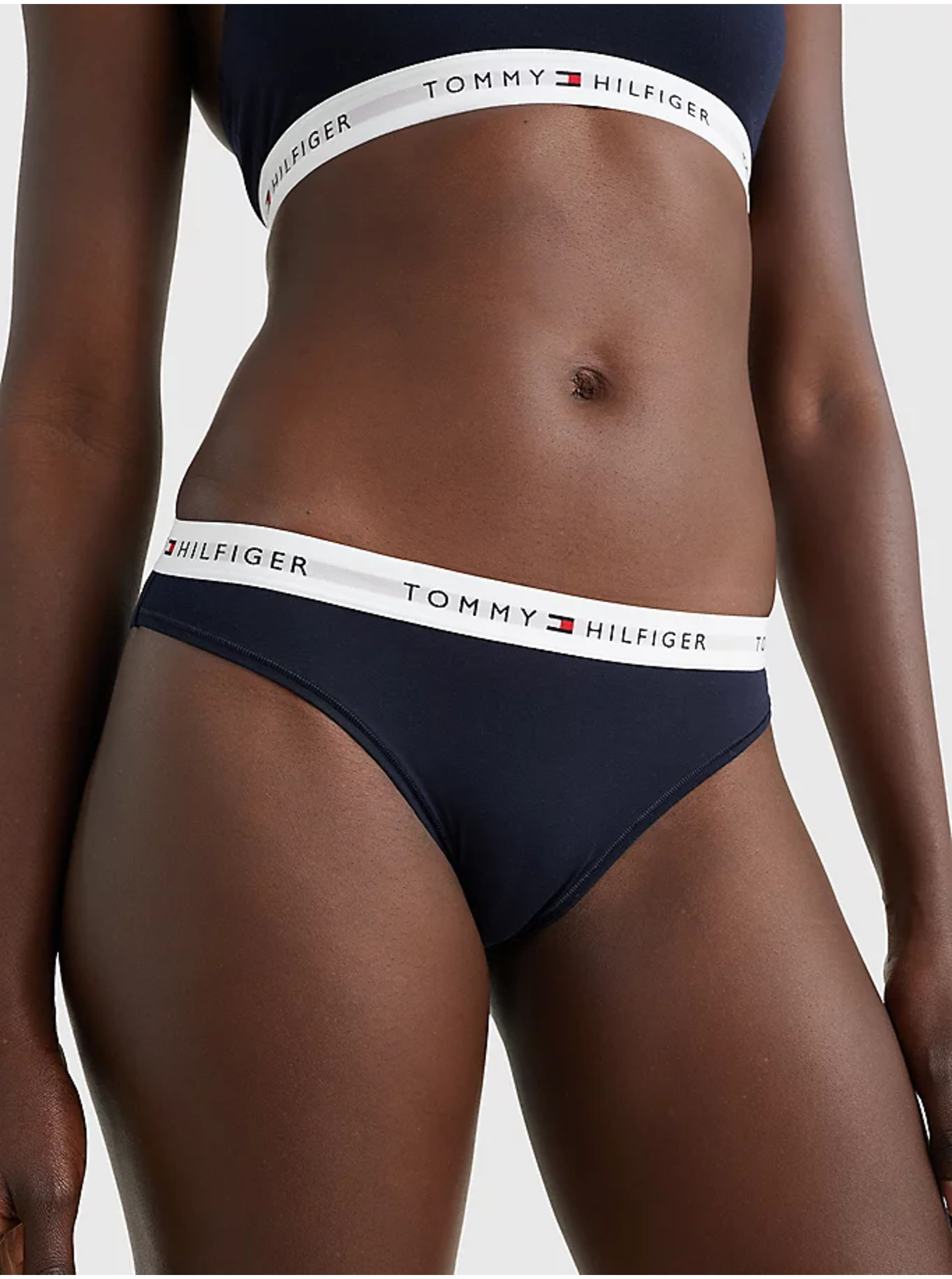 Levně Tmavě modré dámské kalhotky Tommy Hilfiger Underwear