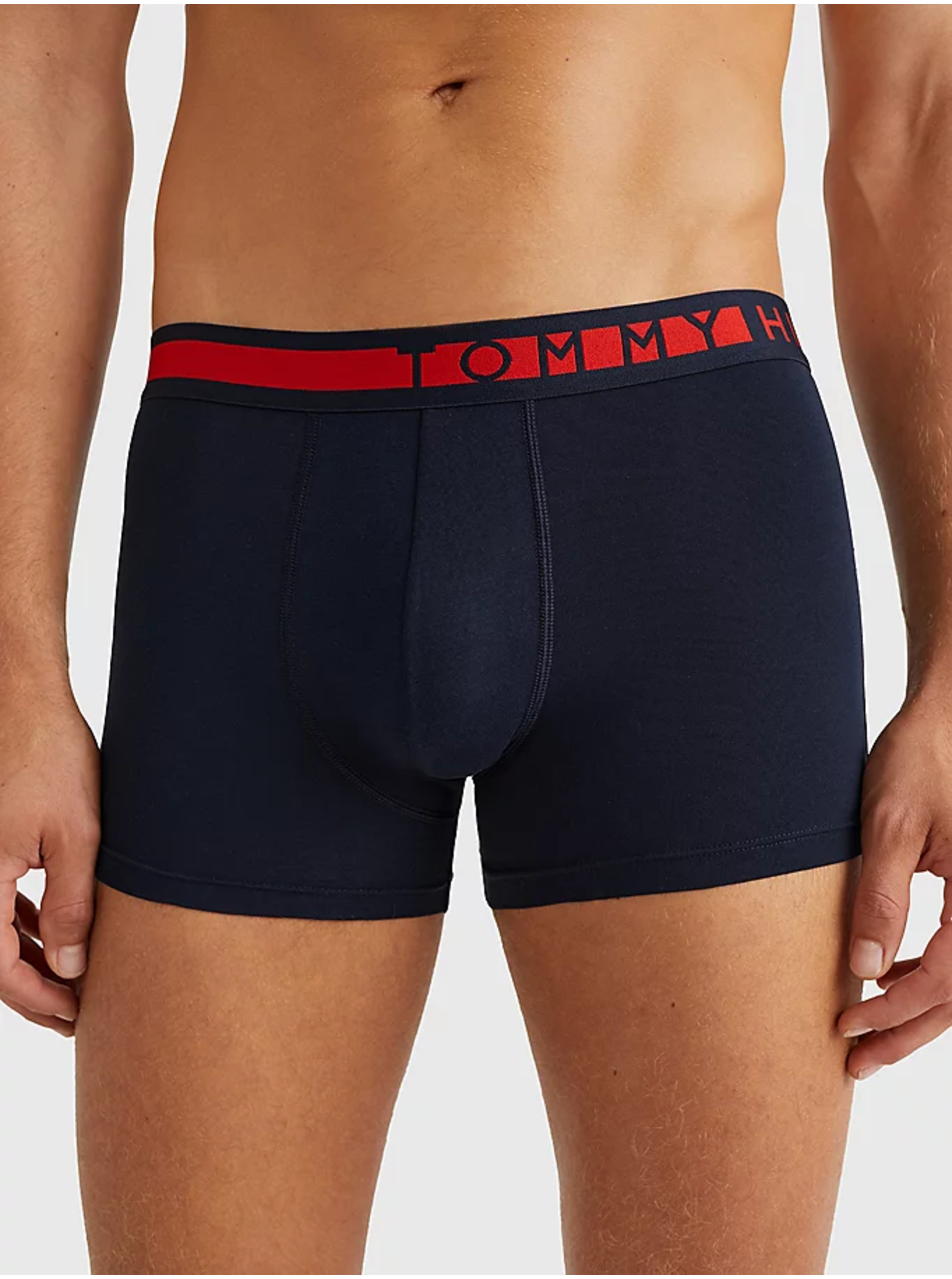 Levně Sada tří pánských boxerek v tmavě modré barvě Tommy Hilfiger Underwear