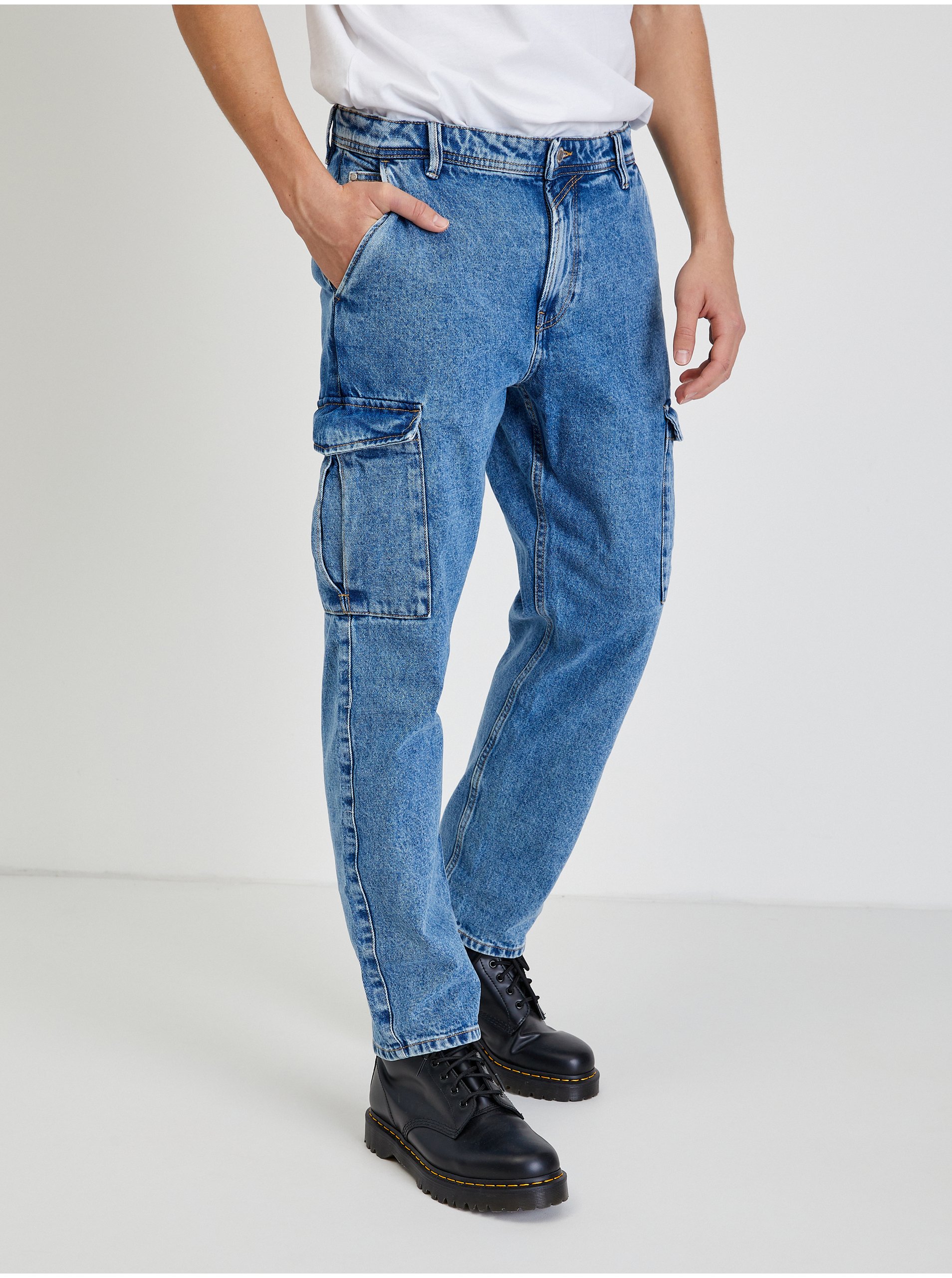 Levně Modré pánské džíny s kapsami Tom Tailor Denim