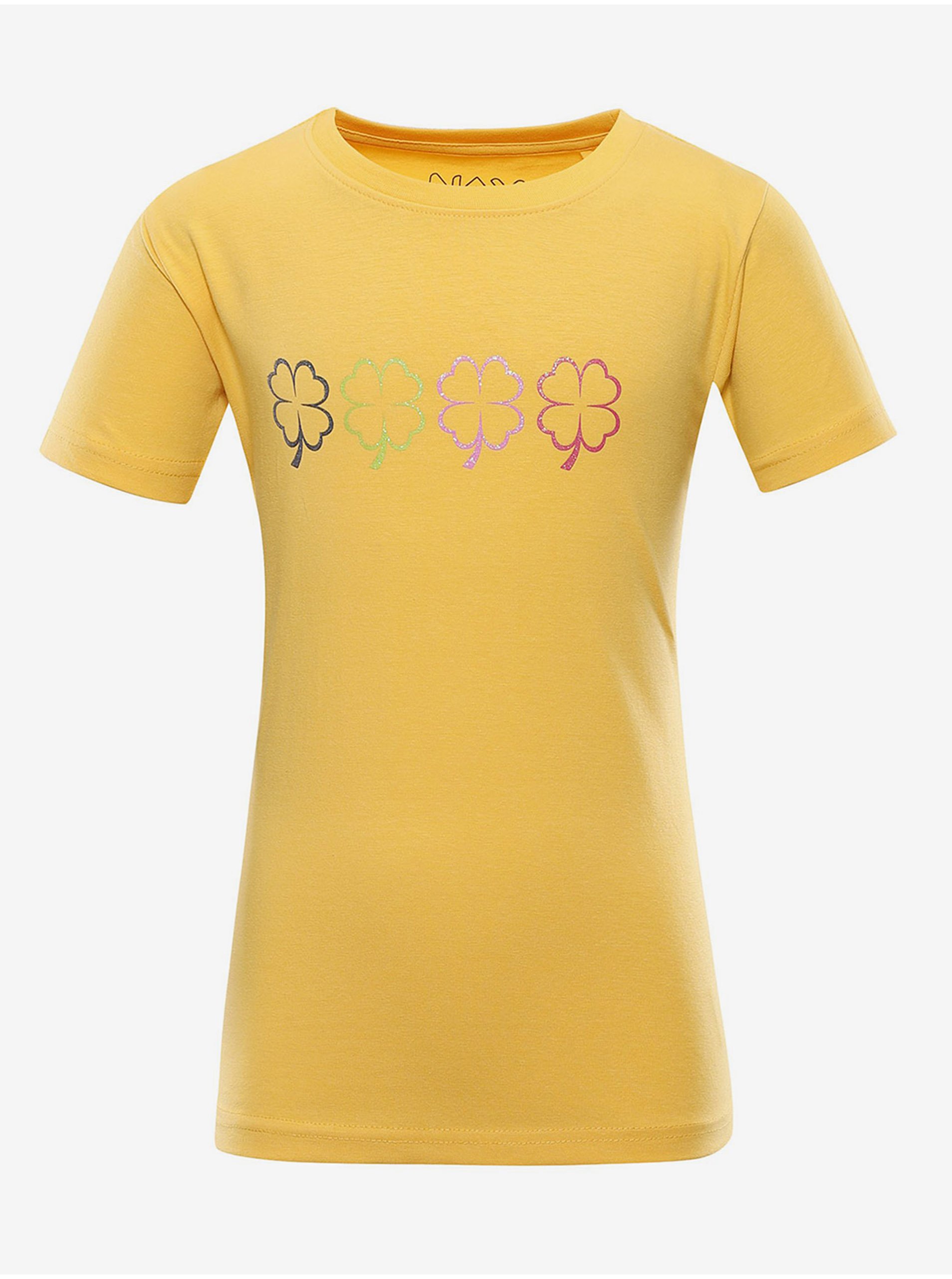 Levně Žluté holčičí tričko NAX Goreto