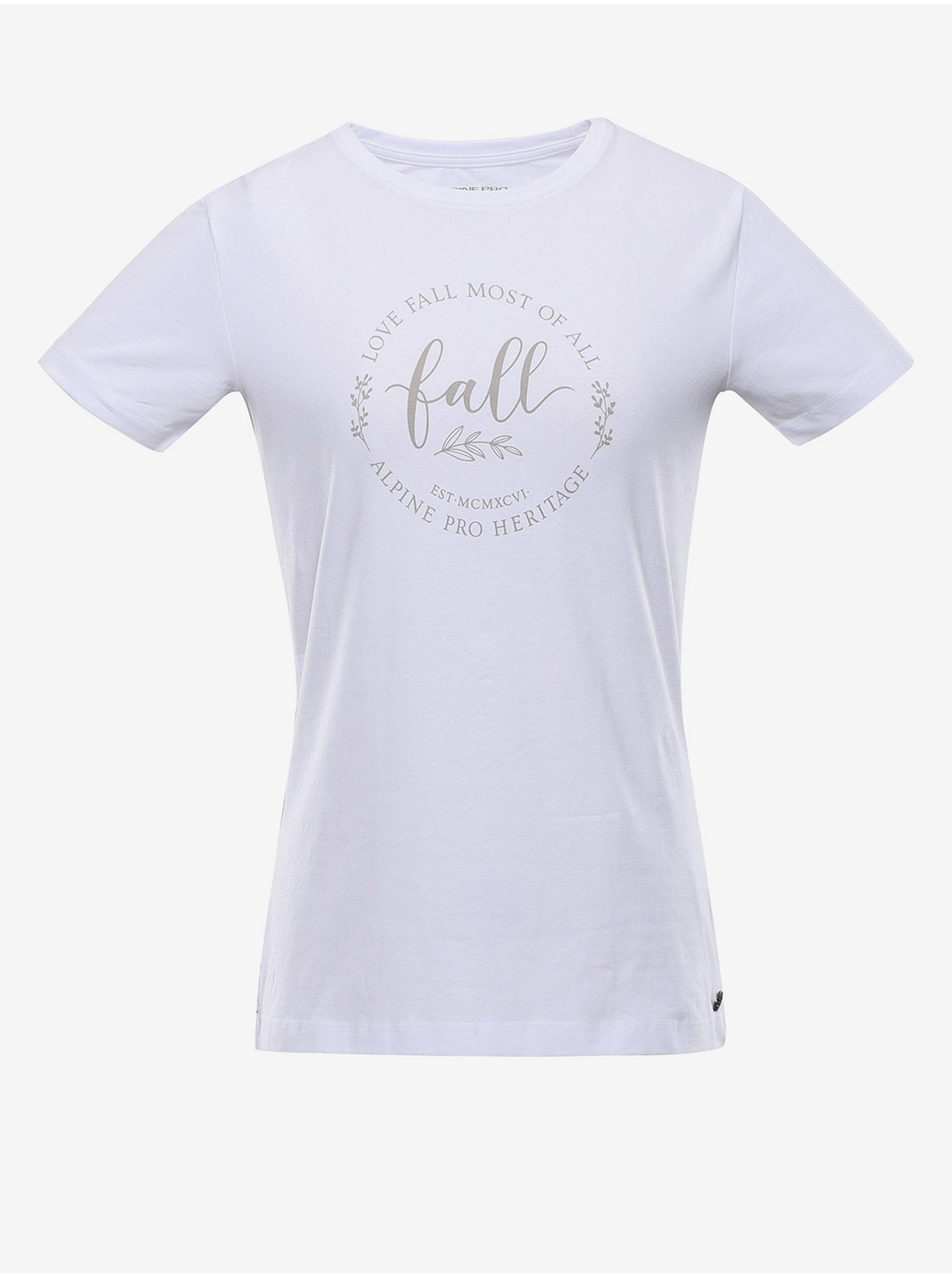 E-shop Bílé dámské tričko ALPINE PRO Allona