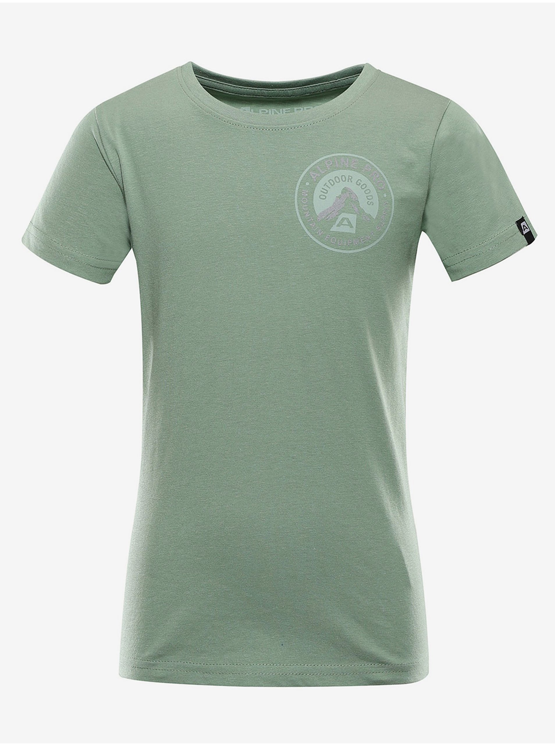 Levně Světle zelené dětské tričko ALPINE PRO Oboto
