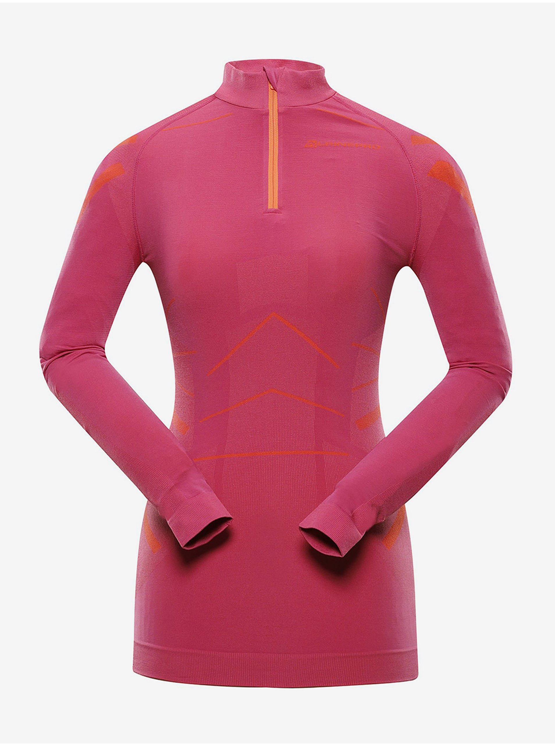 Lacno Topy a trička pre ženy Alpine Pro - tmavoružová