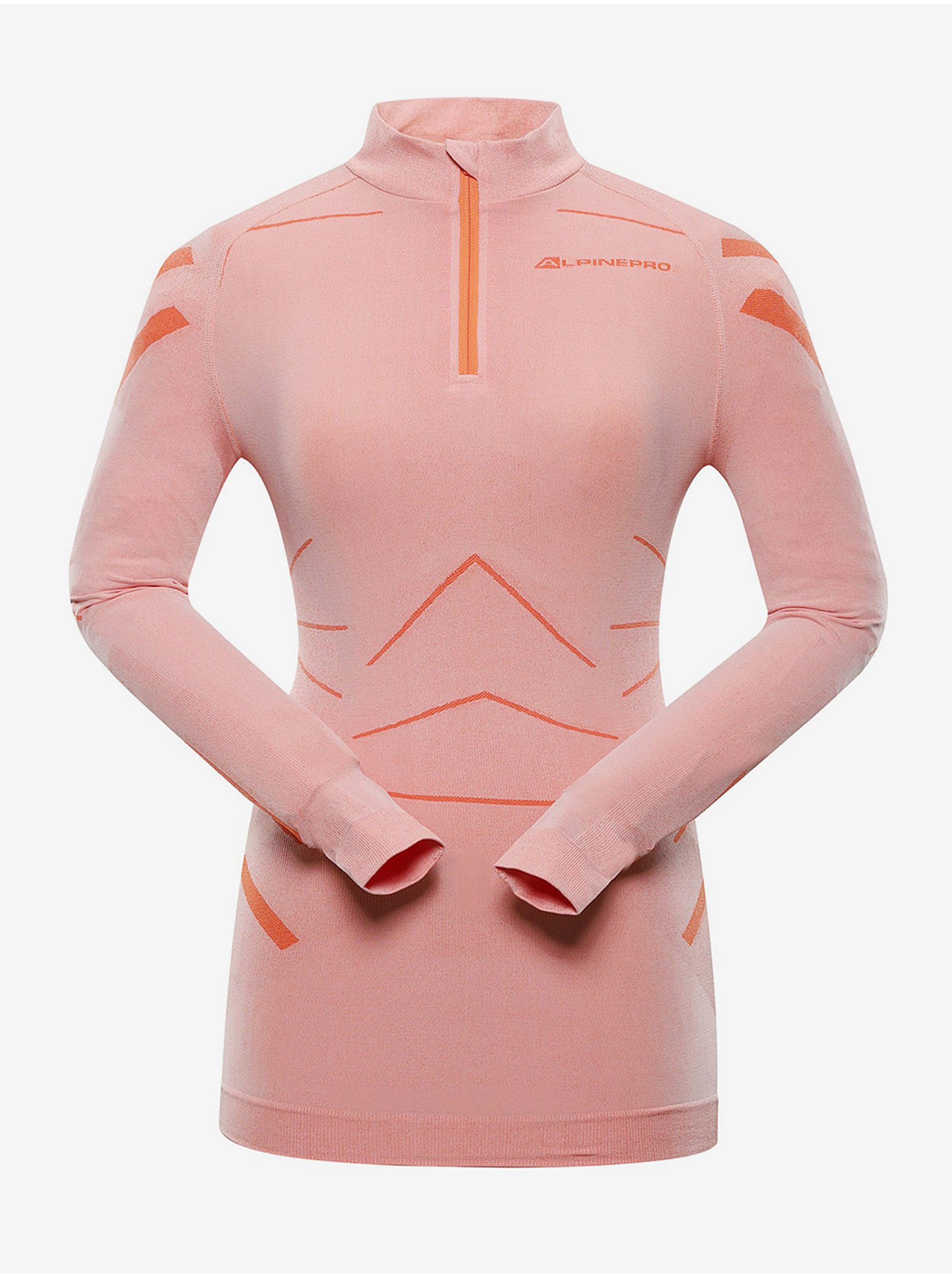 Lacno Tričká s dlhým rukávom pre ženy Alpine Pro - oranžová