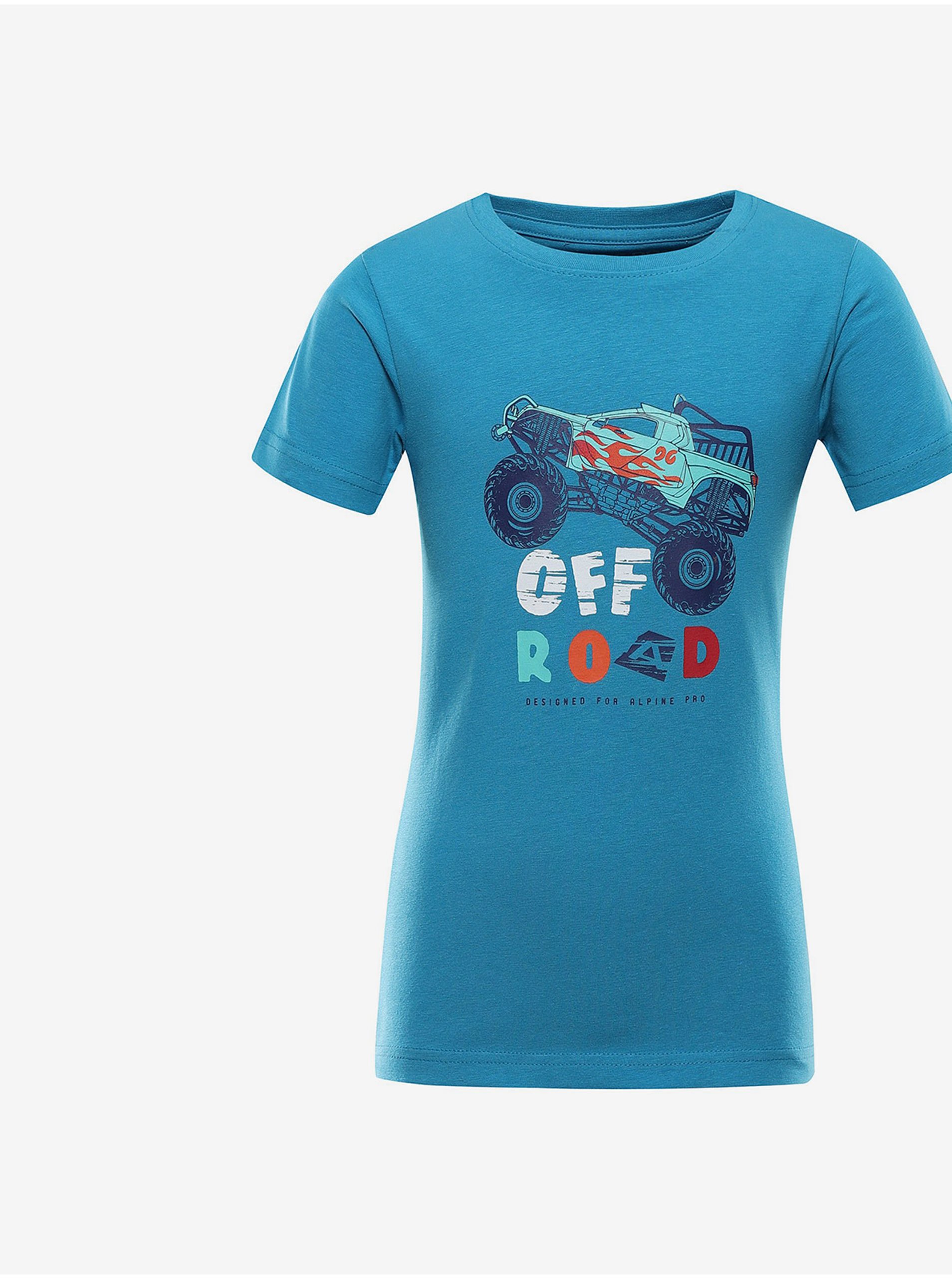E-shop Modré dětské tričko ALPINE PRO Allono