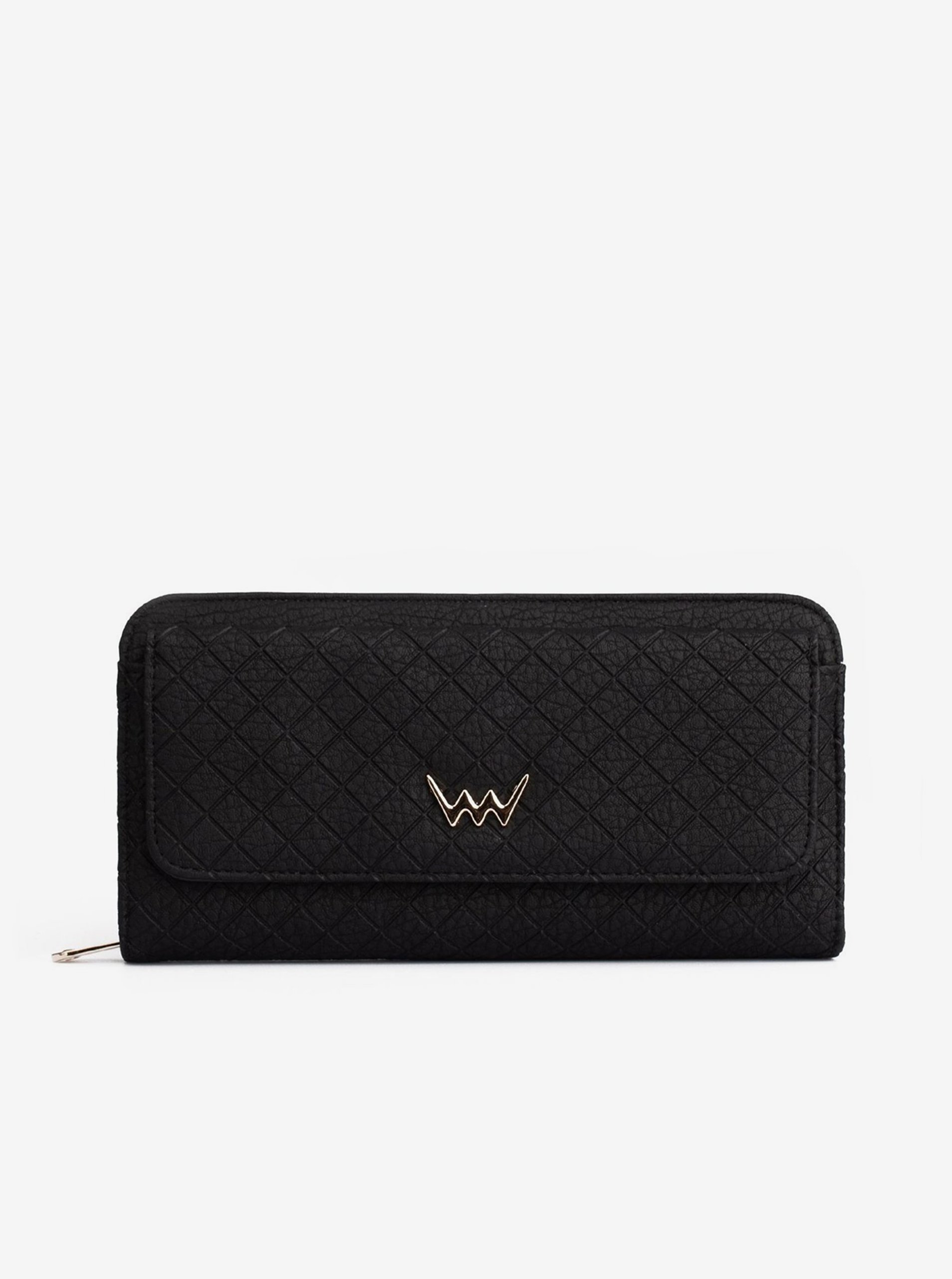 E-shop Černá dámská peněženka s crossbody páskem VUCH Fludy