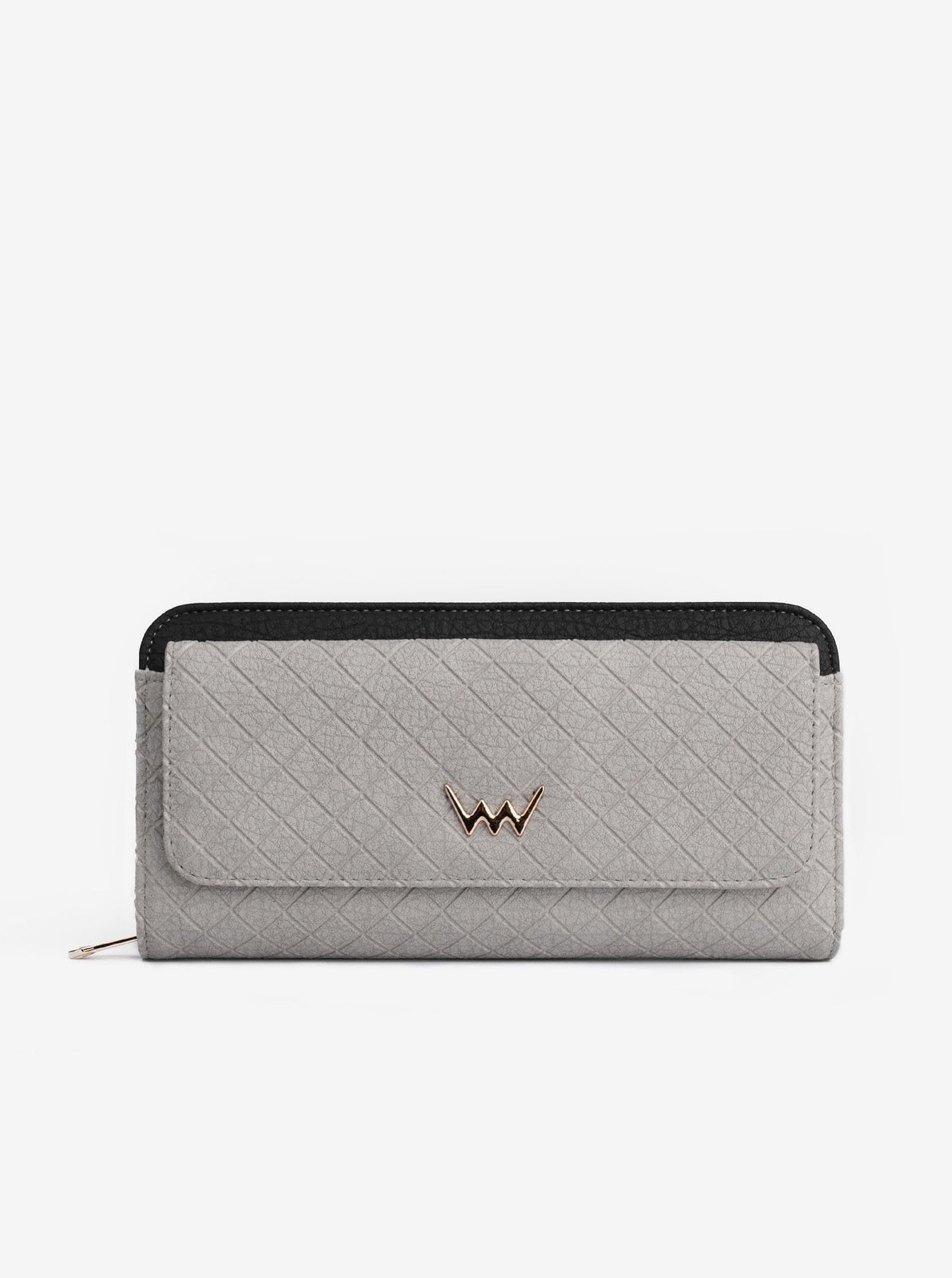 Levně Světle šedá dámská peněženka s crossbody páskem VUCH Janga