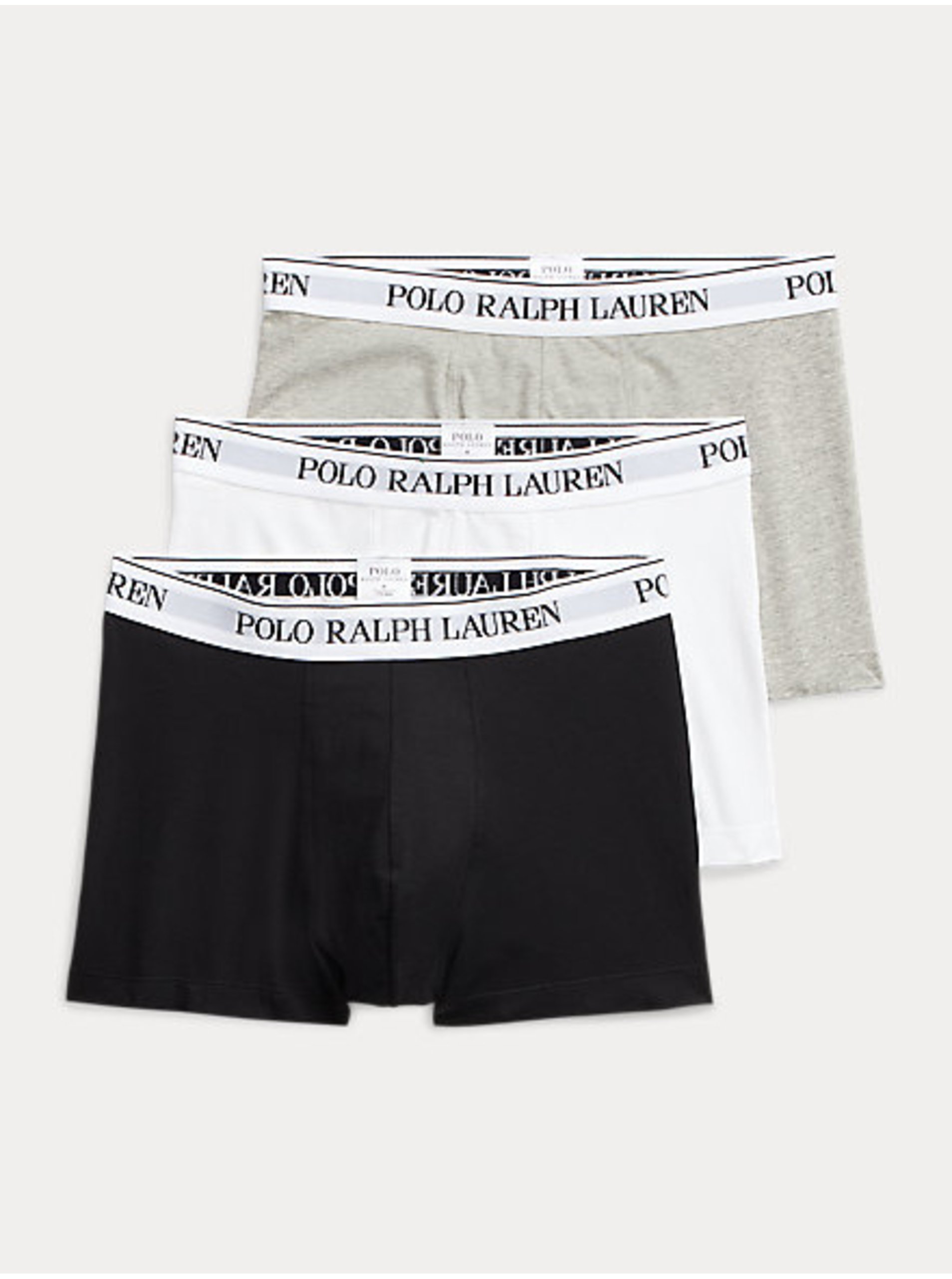 Lacno Boxerky pre mužov POLO Ralph Lauren - čierna, biela, svetlosivá
