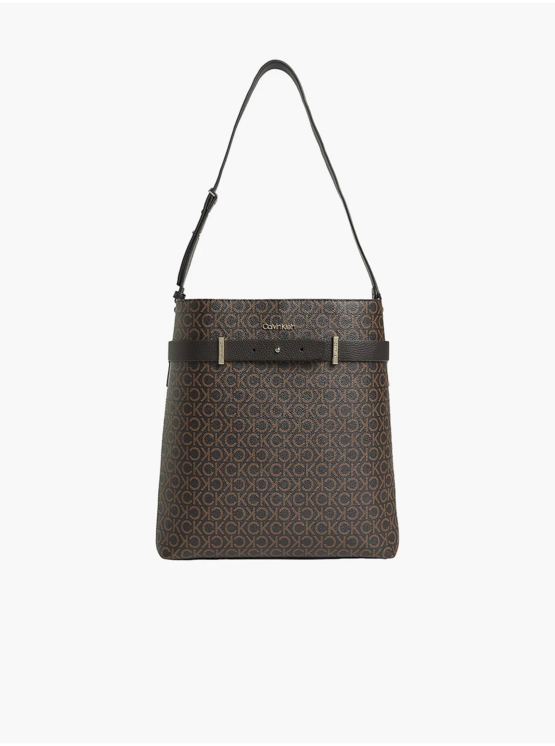 E-shop Hnedá dámska vzorovaná kabelka Calvin Klein
