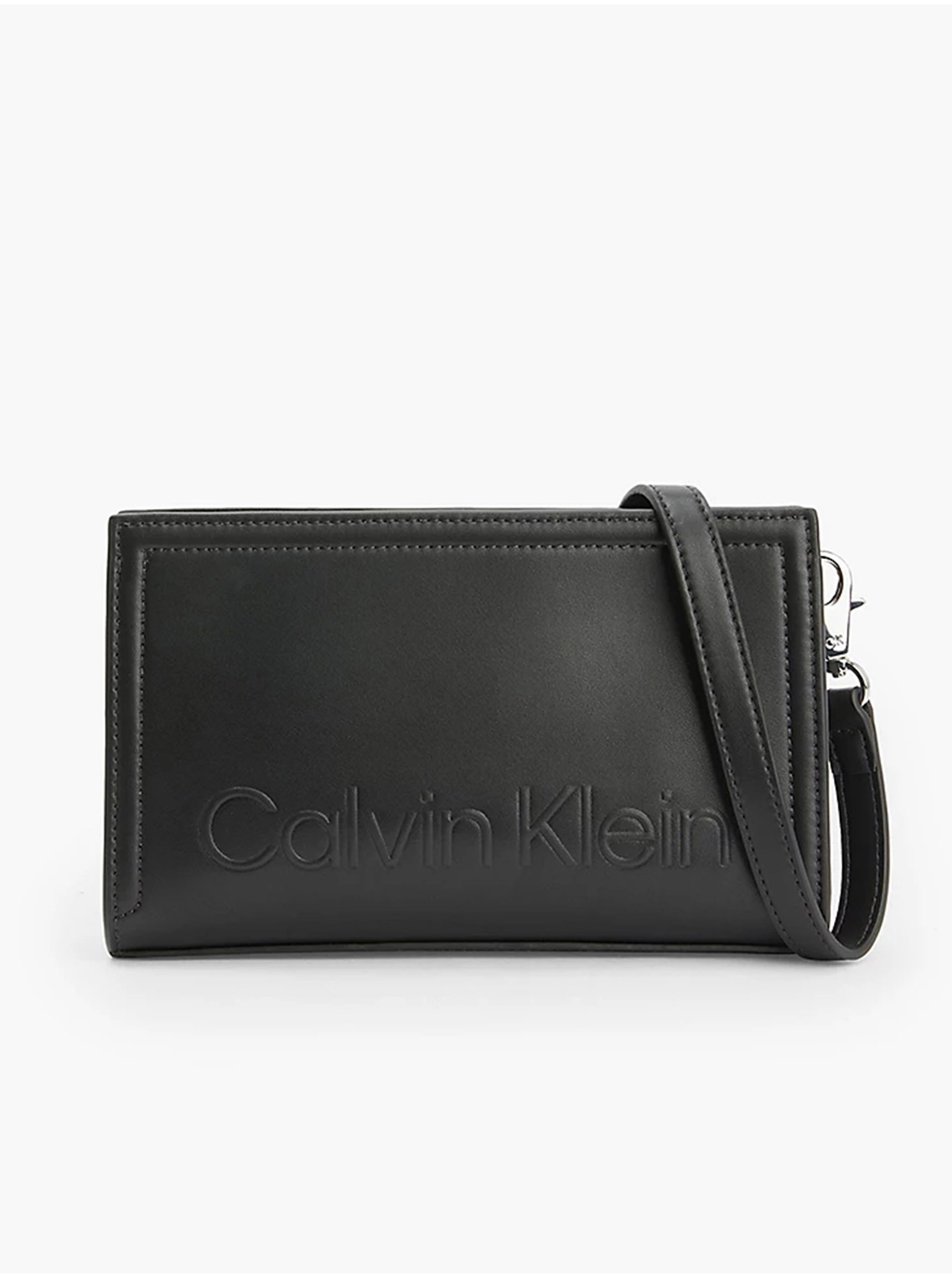 Lacno Čierna dámska crossbody kabelka Calvin Klein