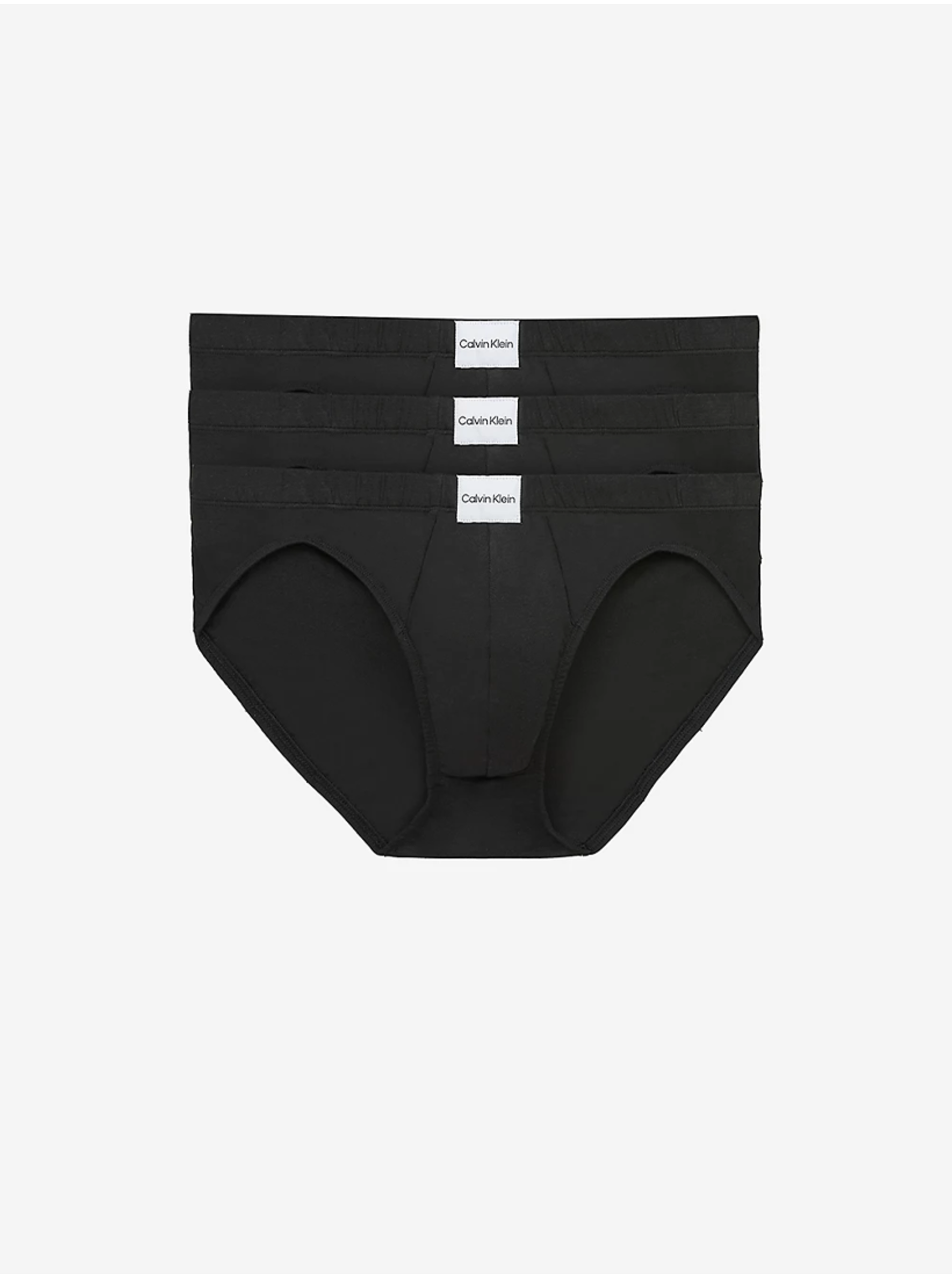 Levně Sada tří pánských slipů v černé barvě Calvin Klein Underwear
