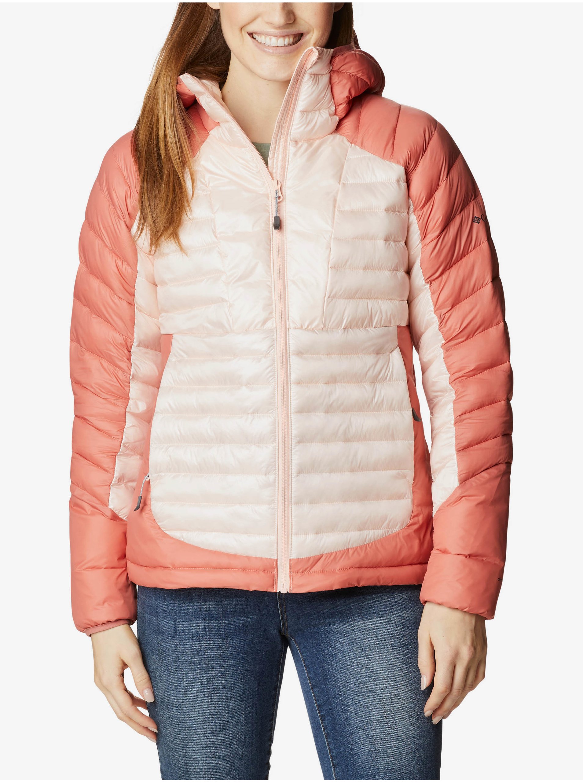E-shop Marhuľová dámska prešívaná zimná bunda s kapucňou Columbia Labyrinth Loop