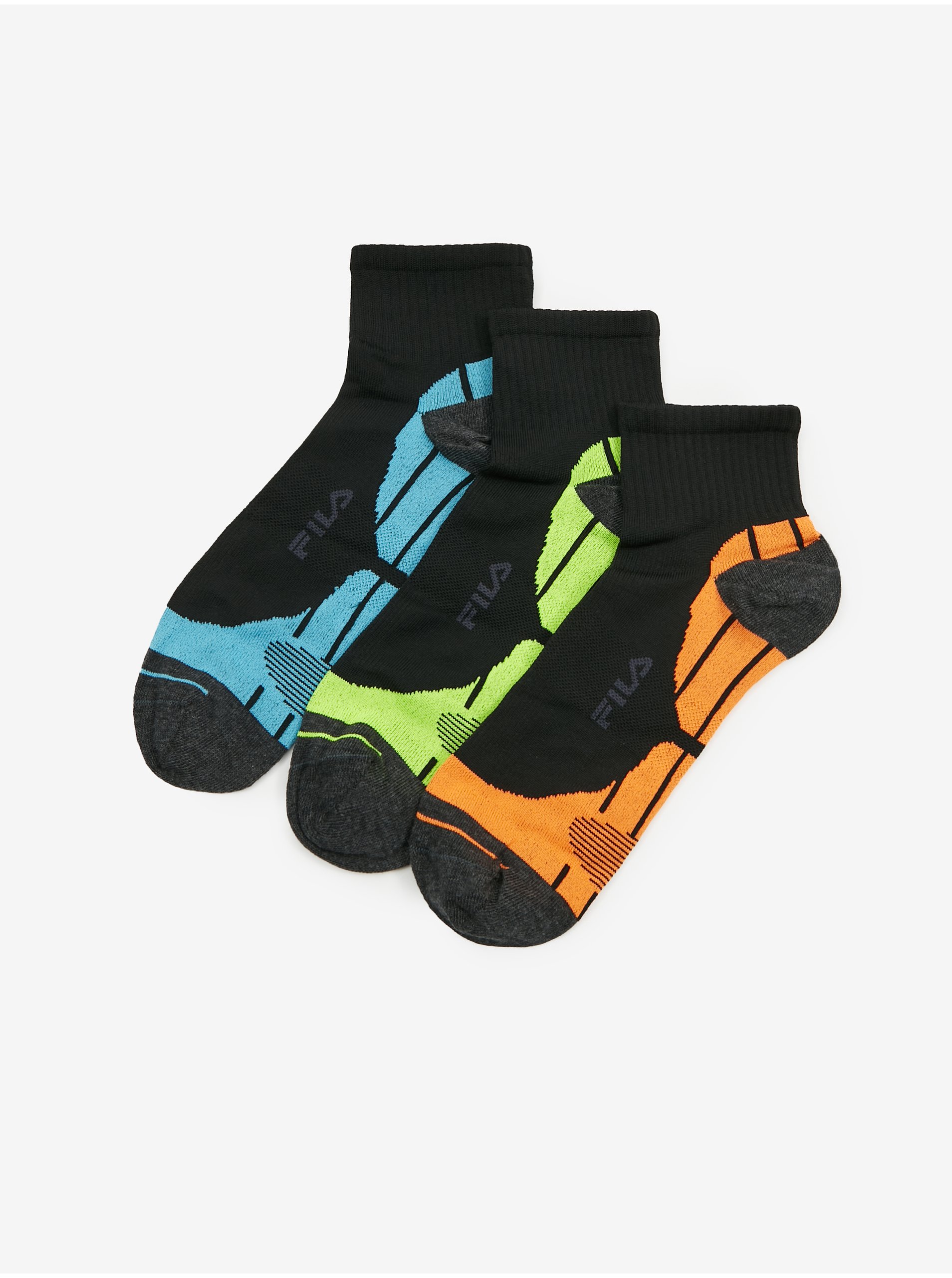 Lacno Ponožky pre mužov FILA - čierna, modrá, svetlozelená, oranžová