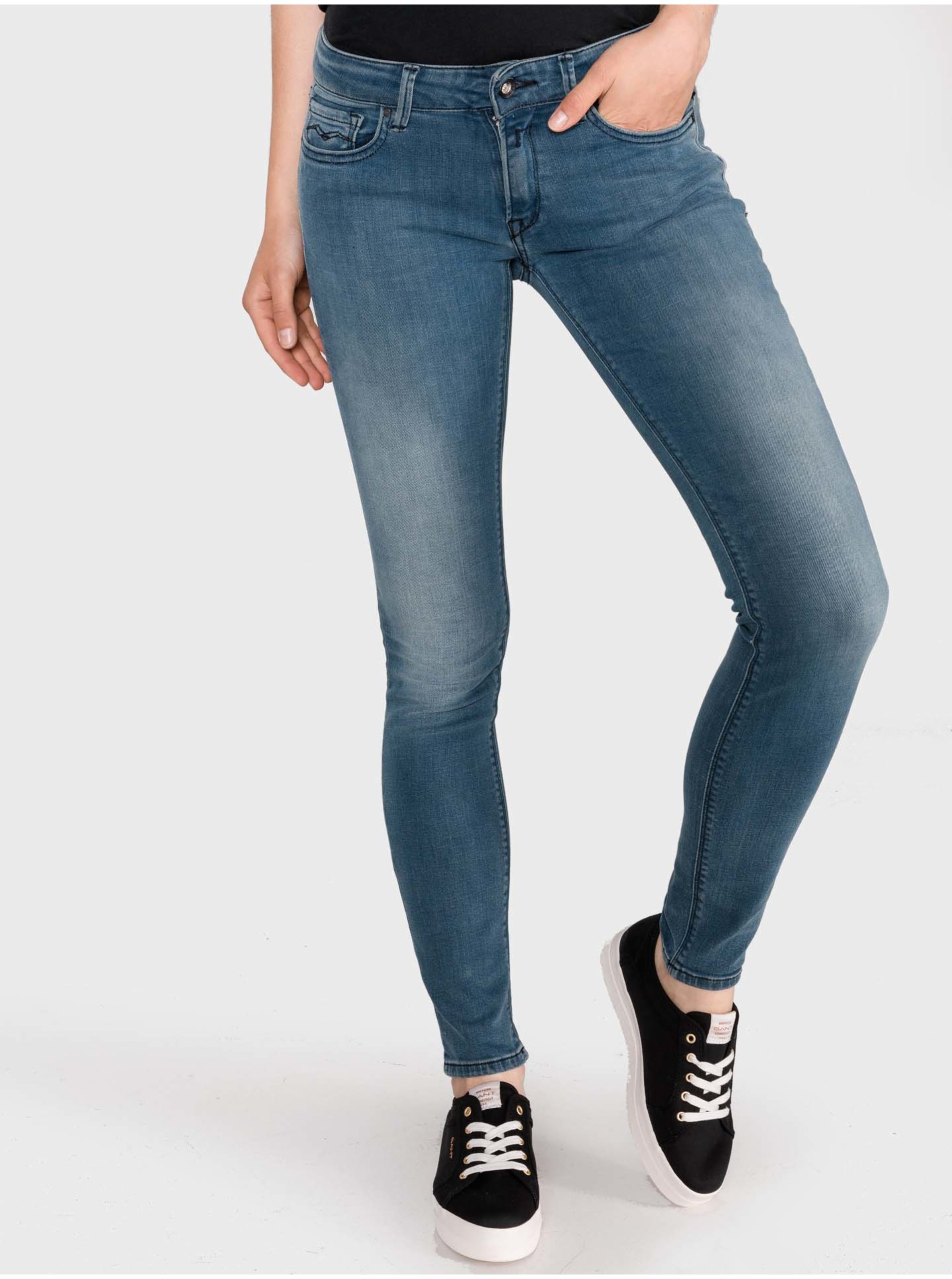 E-shop Modré dámské slim fit džíny Replay Luz
