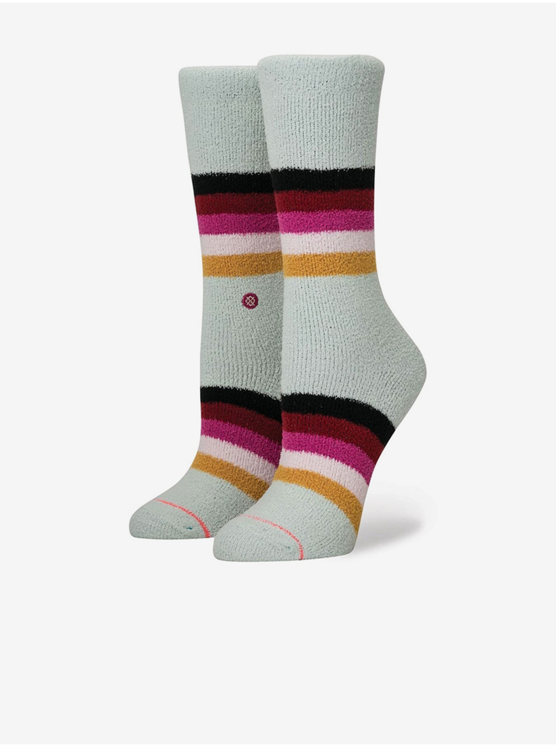 E-shop Bílé dámské teplé ponožky s pruhy Stance ICE CAP blue