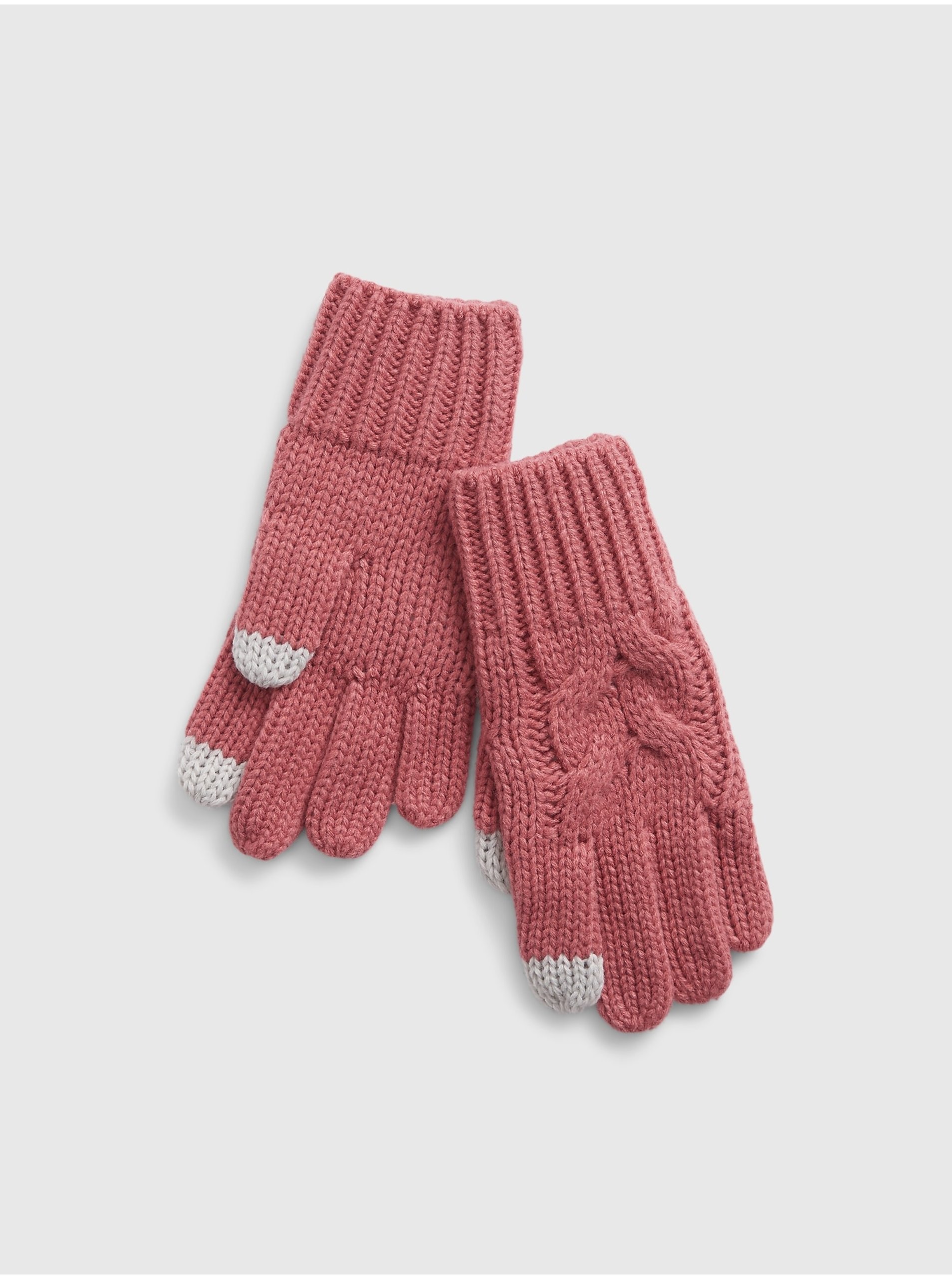 Levně Růžové dětské rukavice GAP